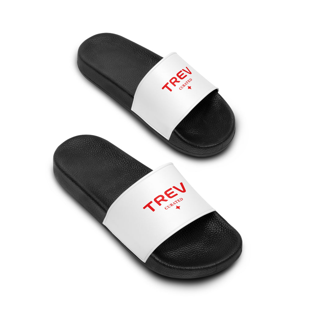 Sandales compensées TREV blanches/rouges pour femme