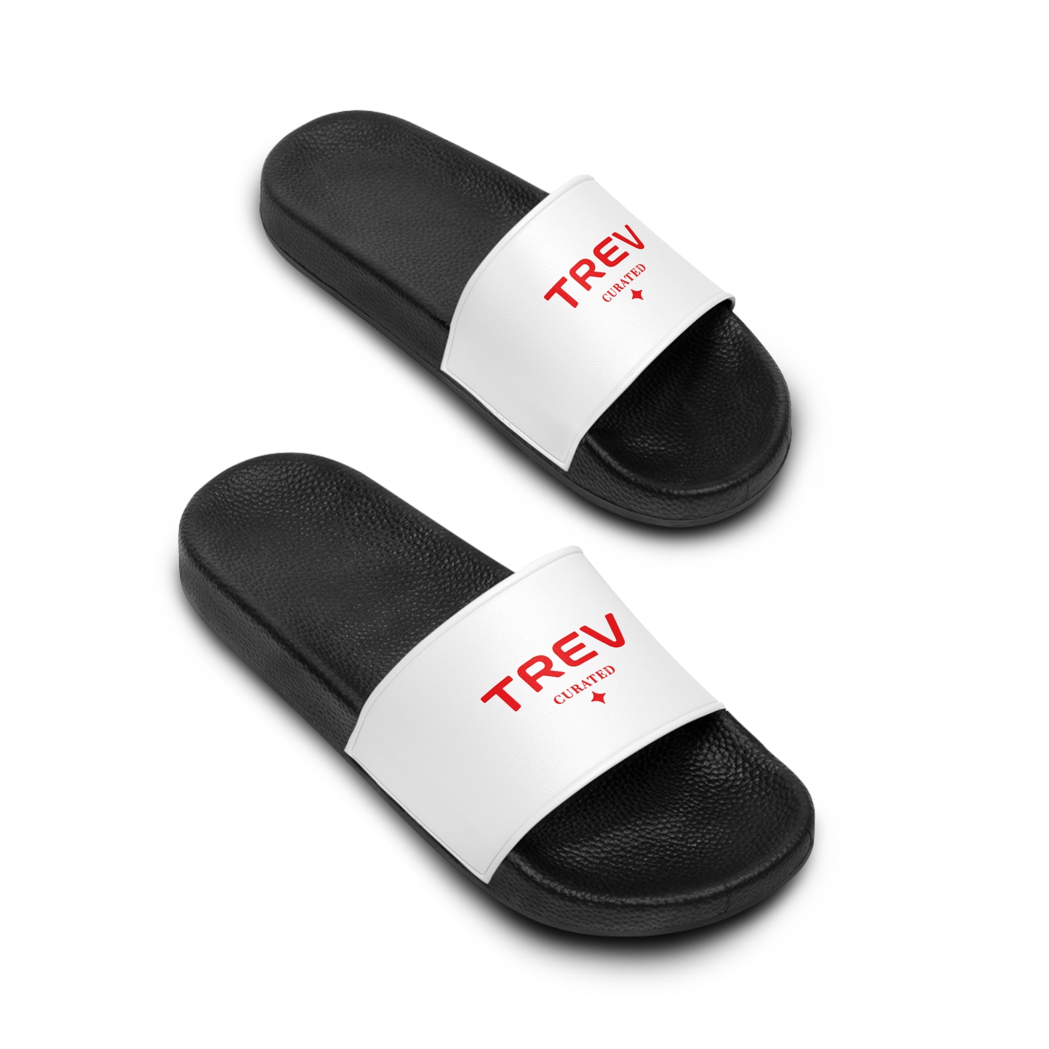 TREV Women's White Slide Sandals