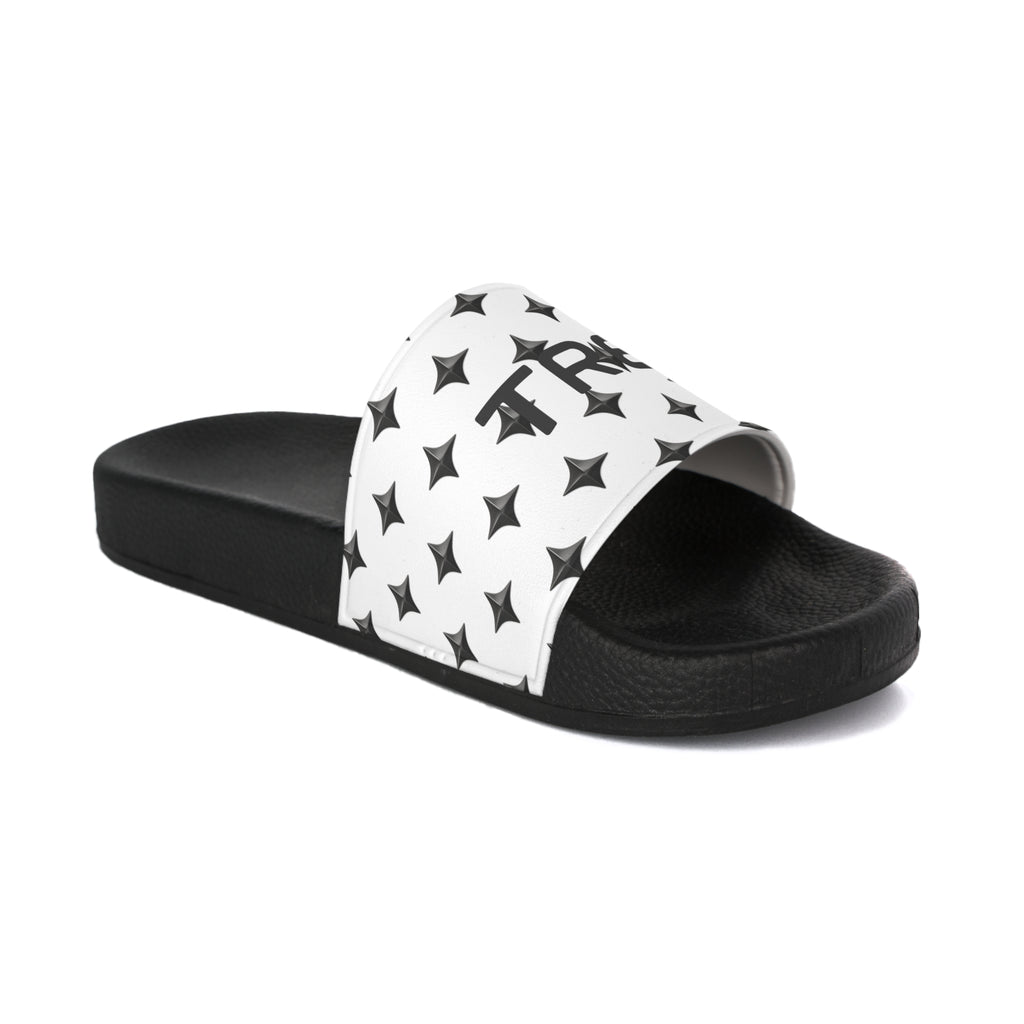 Sandales compensées TREV blanches/rouges pour femme