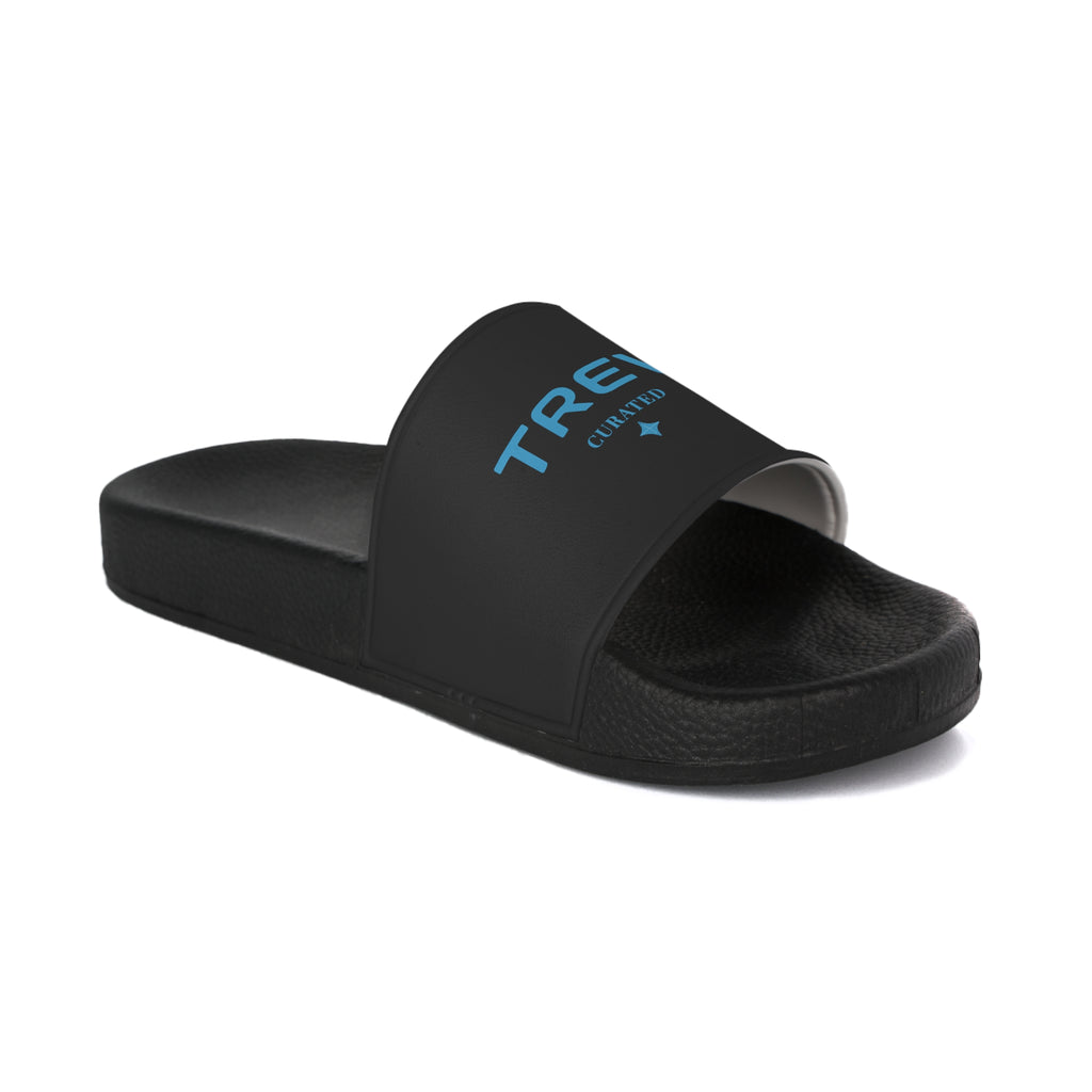 Sandales à enfiler noires/cyan Trev pour femme