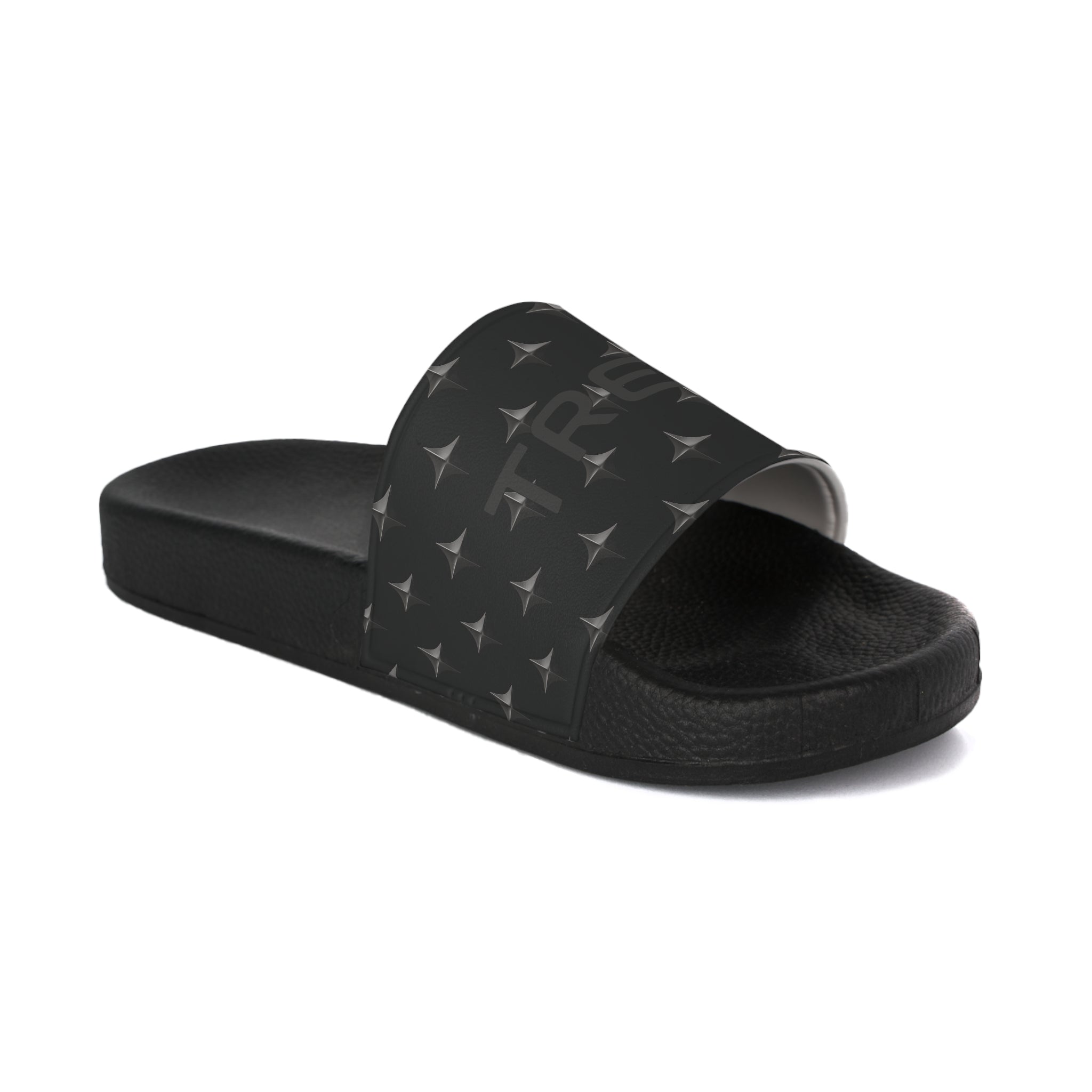 Sandales à enfiler noires/cyan Trev pour femme