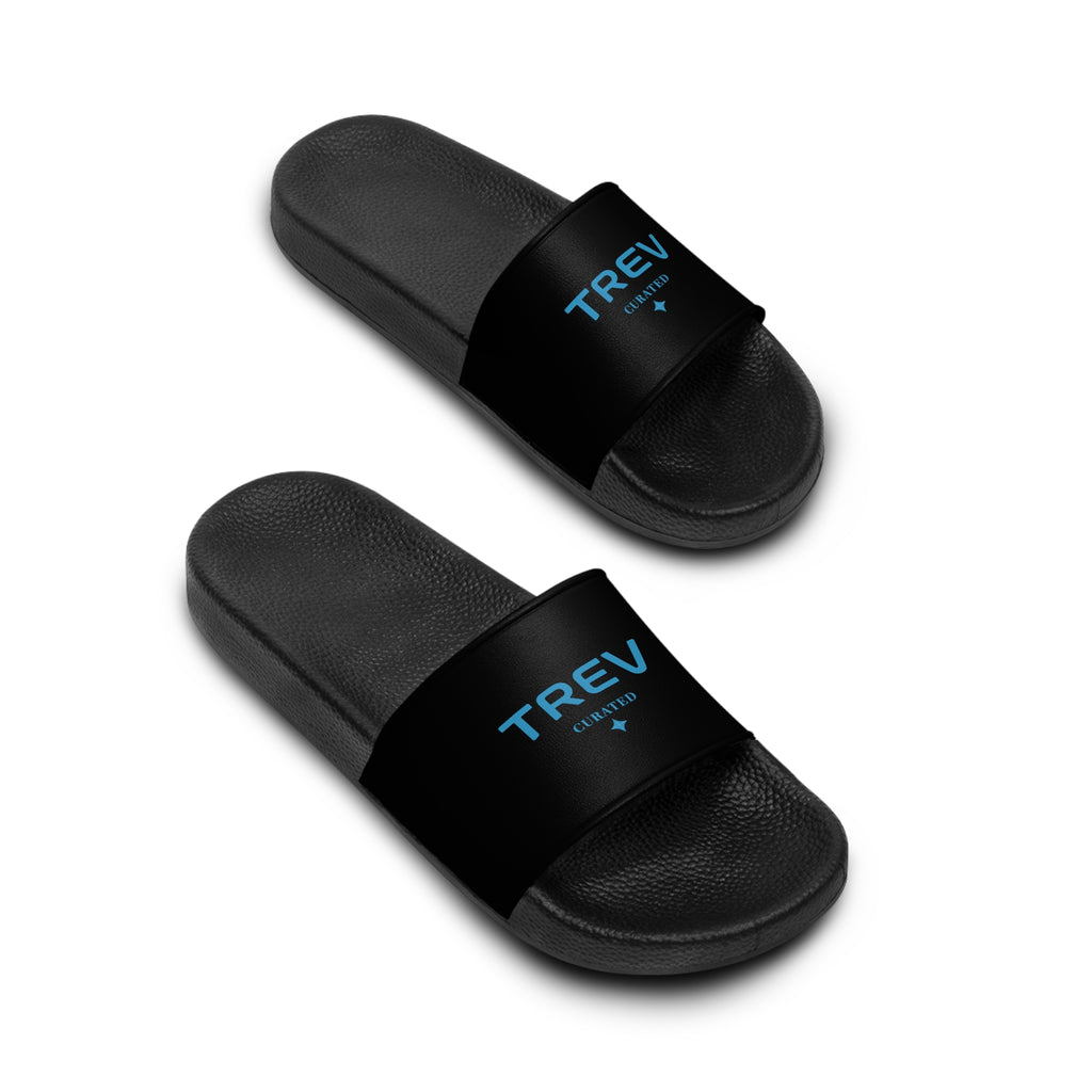 Sandales à enfiler noires/cyan Trev pour femme