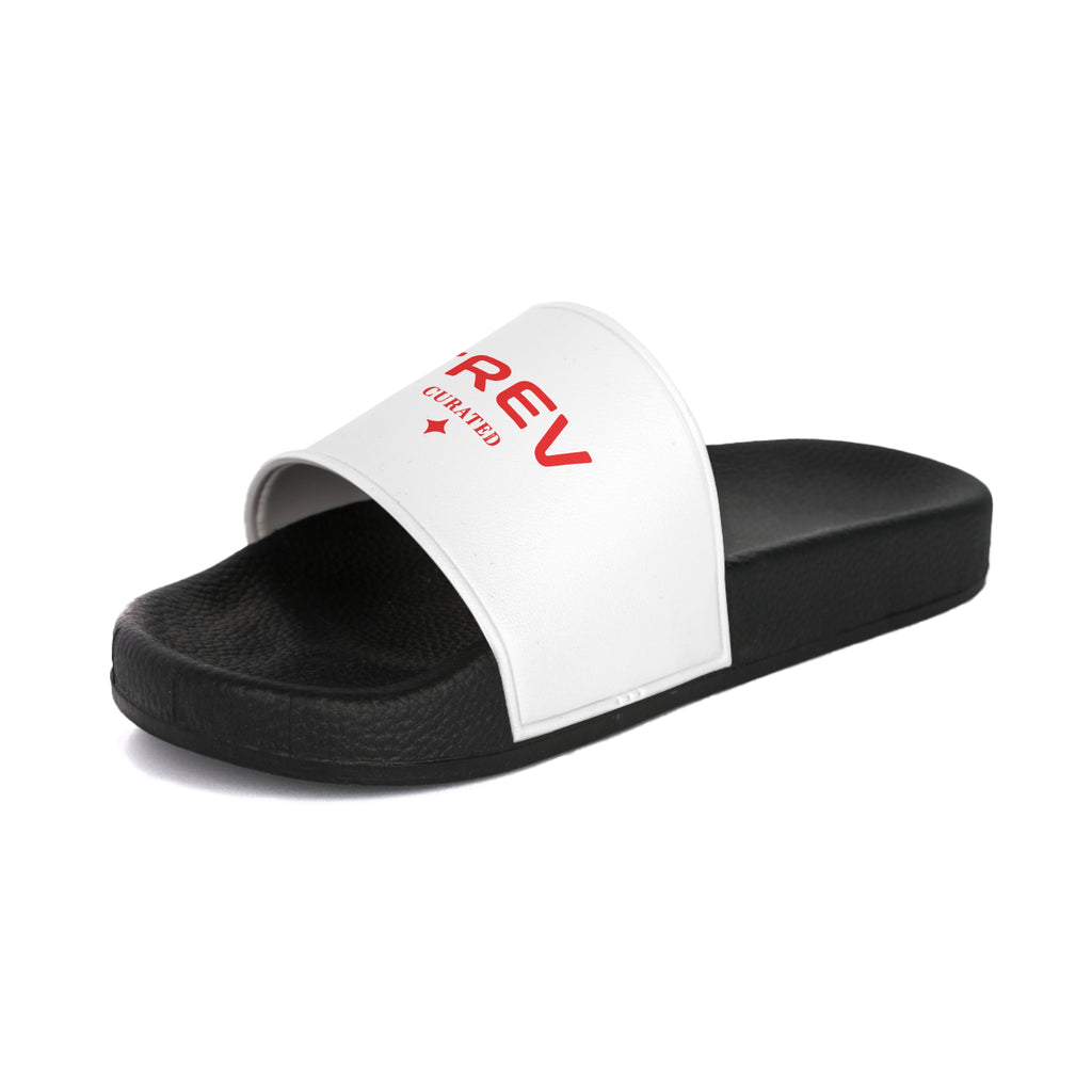 Sandales compensées TREV blanches/rouges pour femme