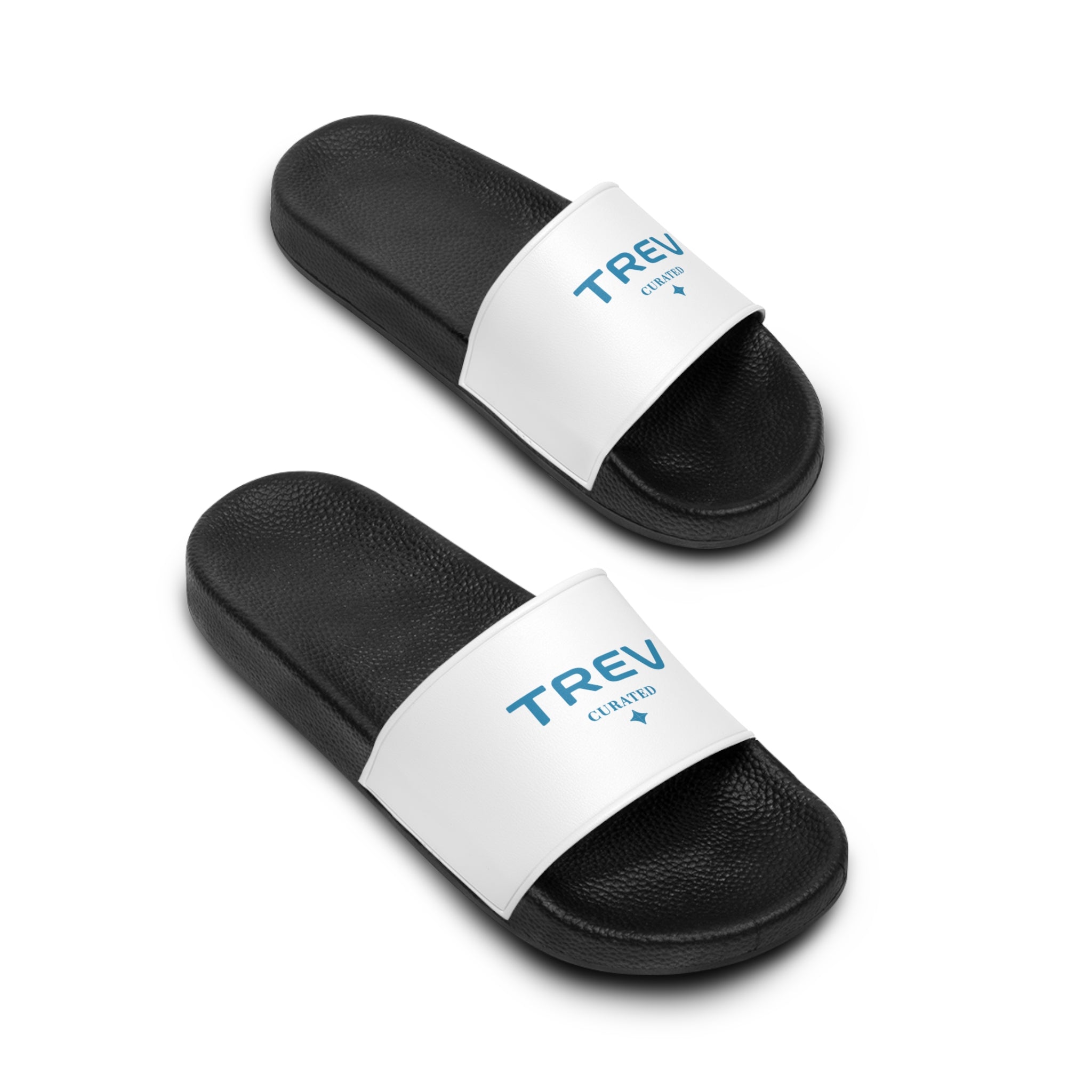 TREV Women's White Slide Sandals