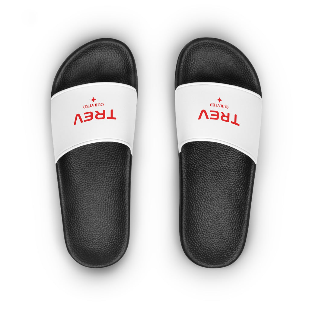 Sandales compensées TREV blanches/rouges pour femme