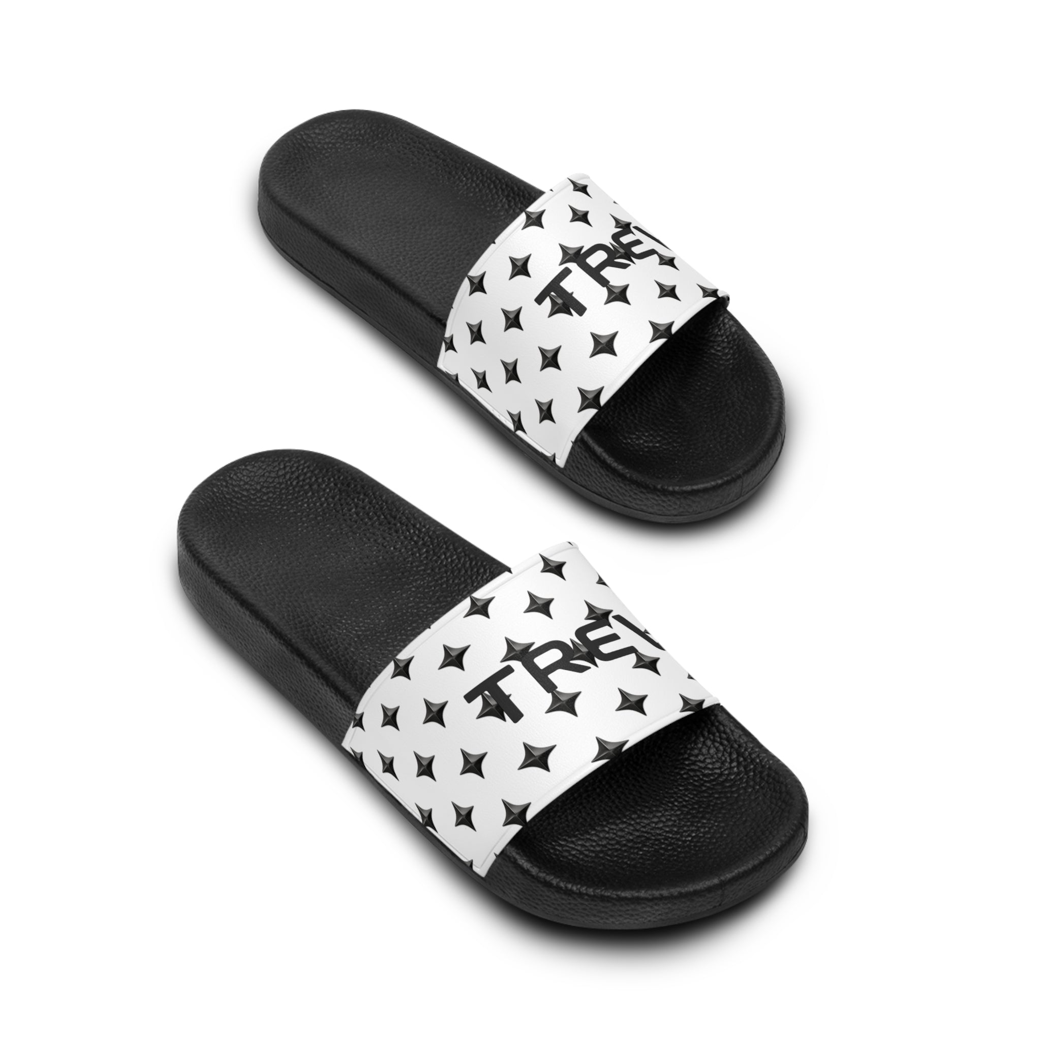 TREV Women's White Slide Sandals