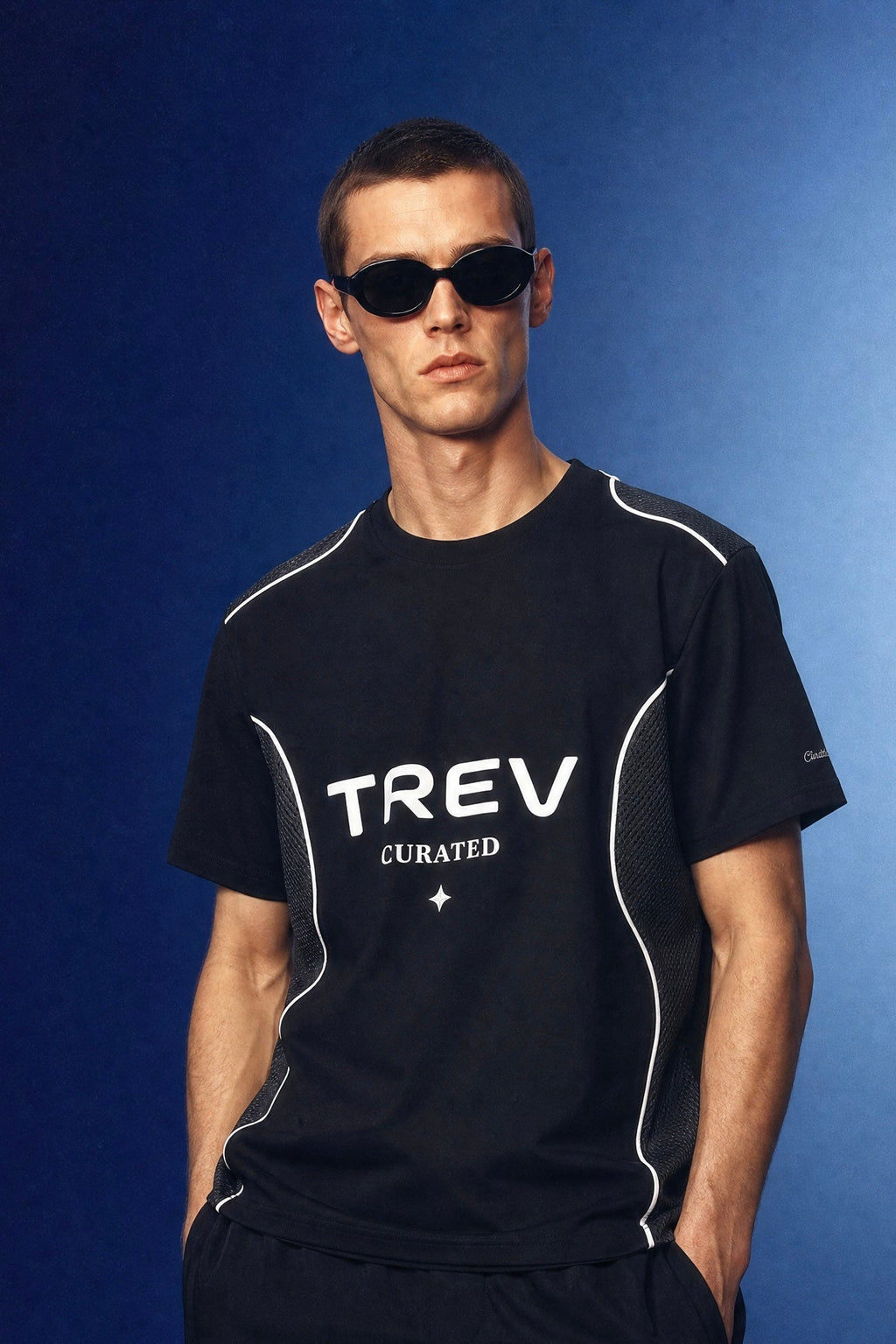 TREV Curated Club's Owner Unisex Air Contrast Panel T-Shirt