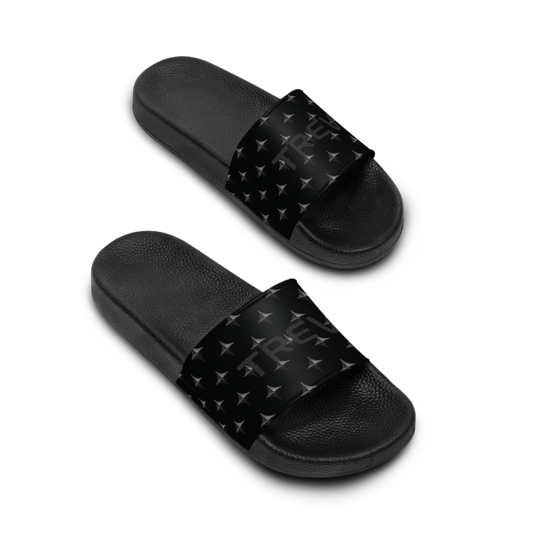 TREV Women's Black Slide Sandals