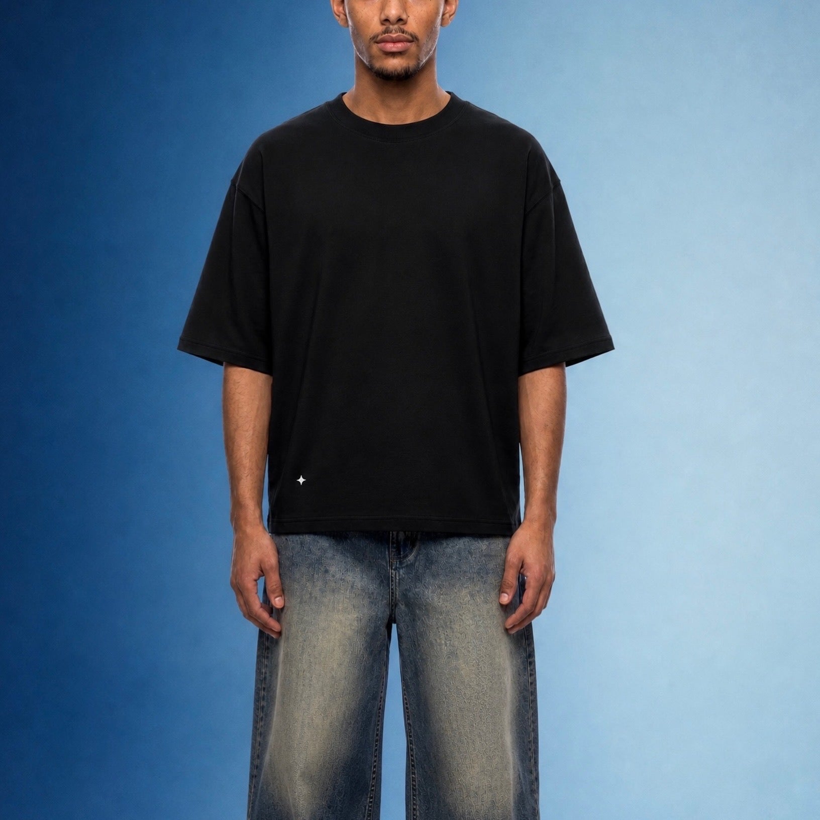 TREV Curated Unisex Black Essential Boxy T-Shirt