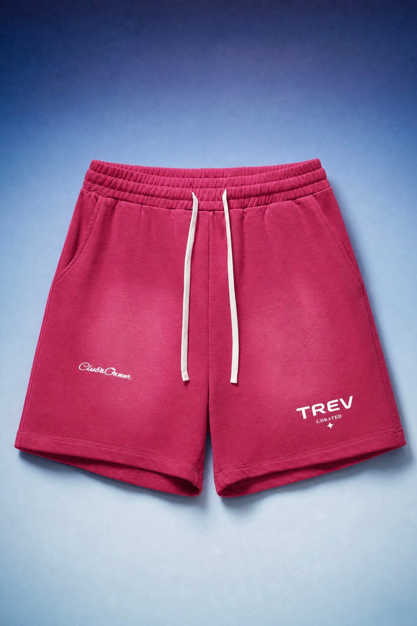 TREV Curated Unisex Club's Owner Sun Fade Raw Edge Short