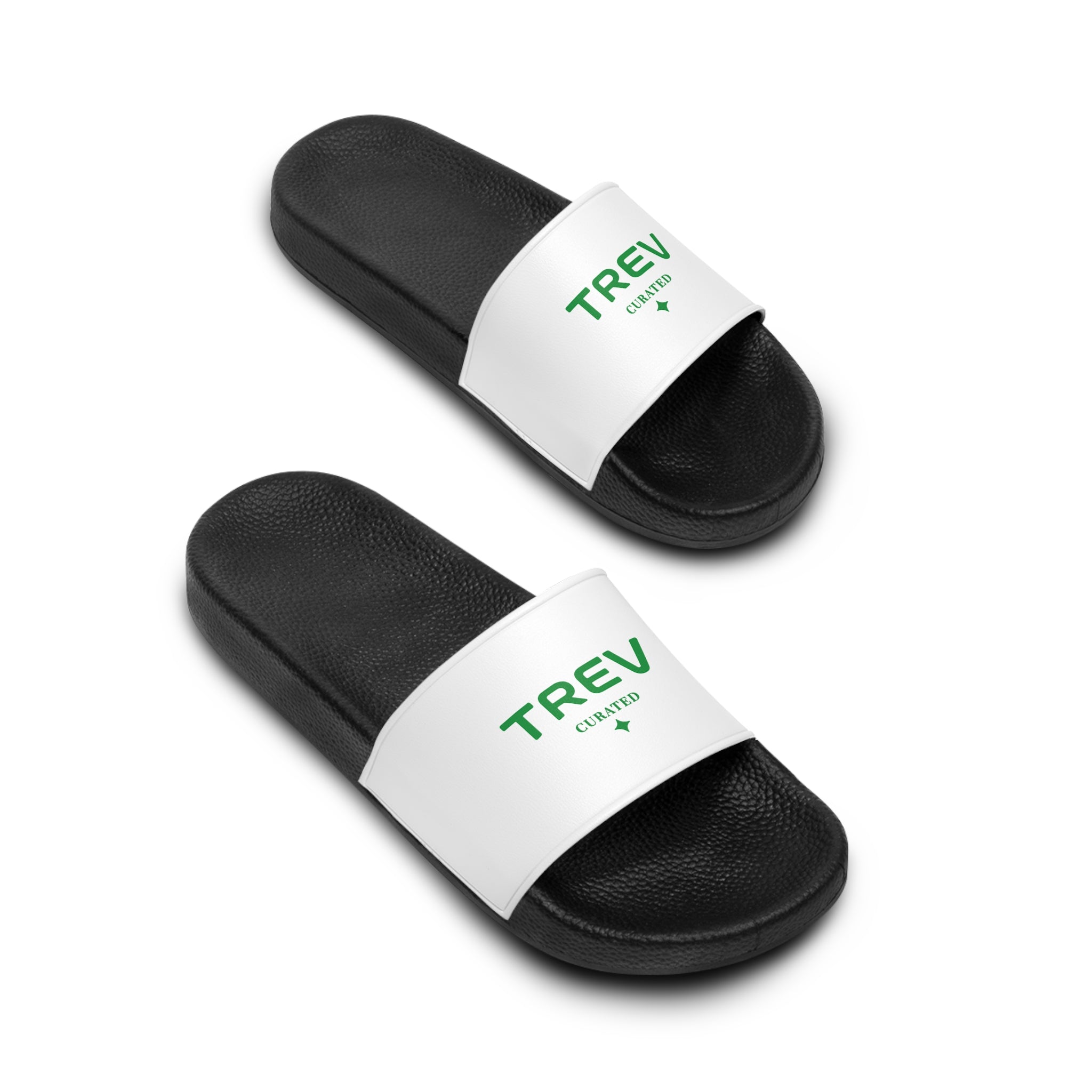 TREV Women's White Slide Sandals
