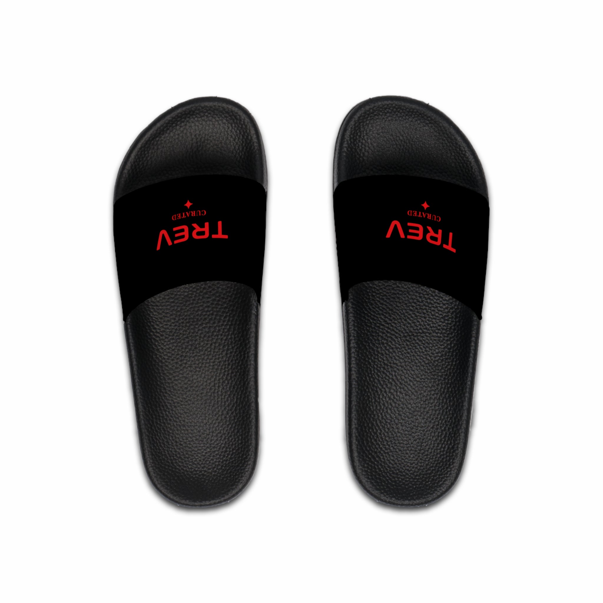TREV Men's Black Slide Sandals