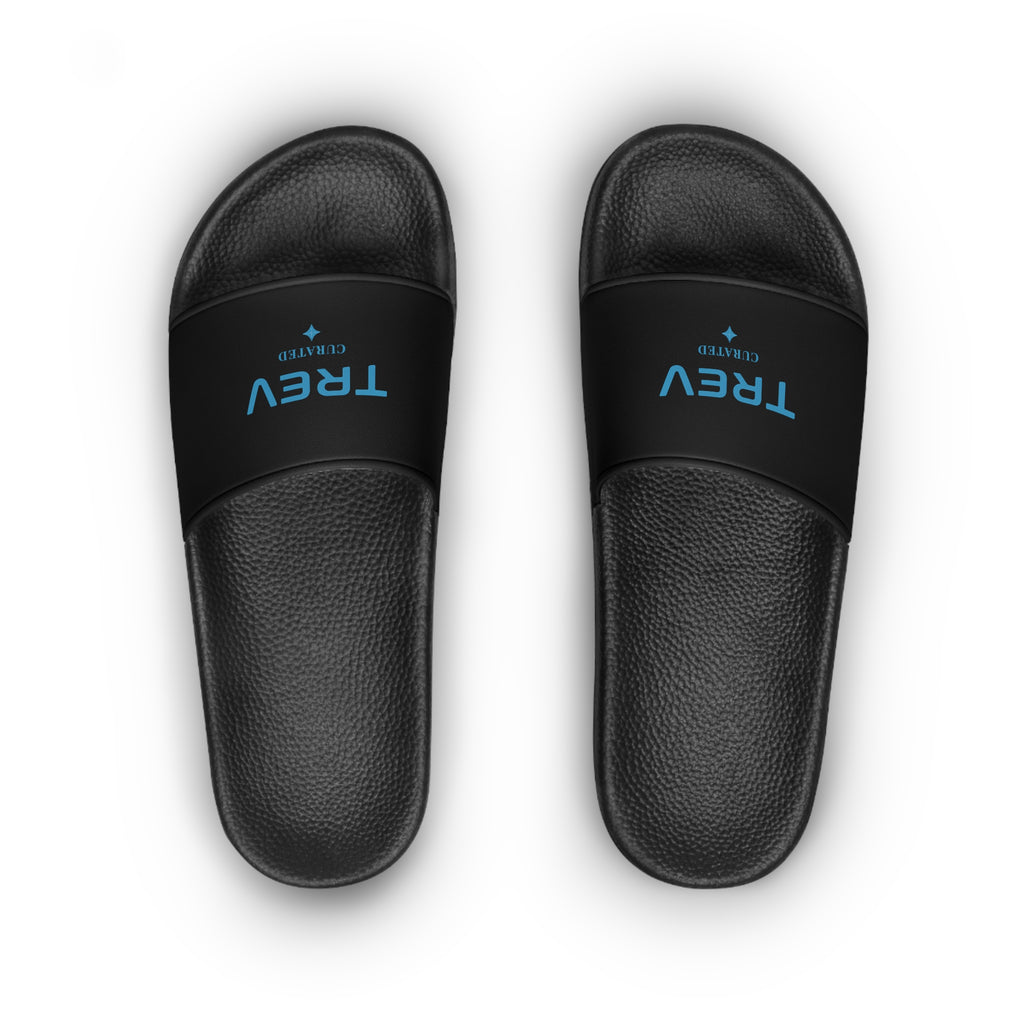 Sandales à enfiler noires/cyan Trev pour femme