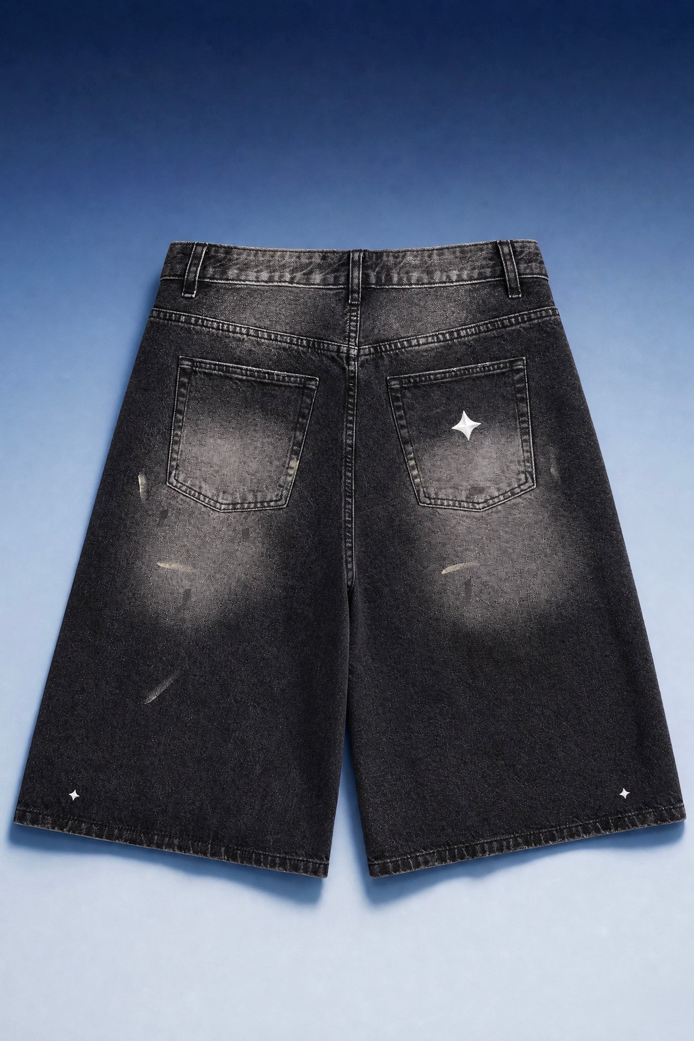 TREV Curated Men Vintage Wash Wide Leg Denim Short