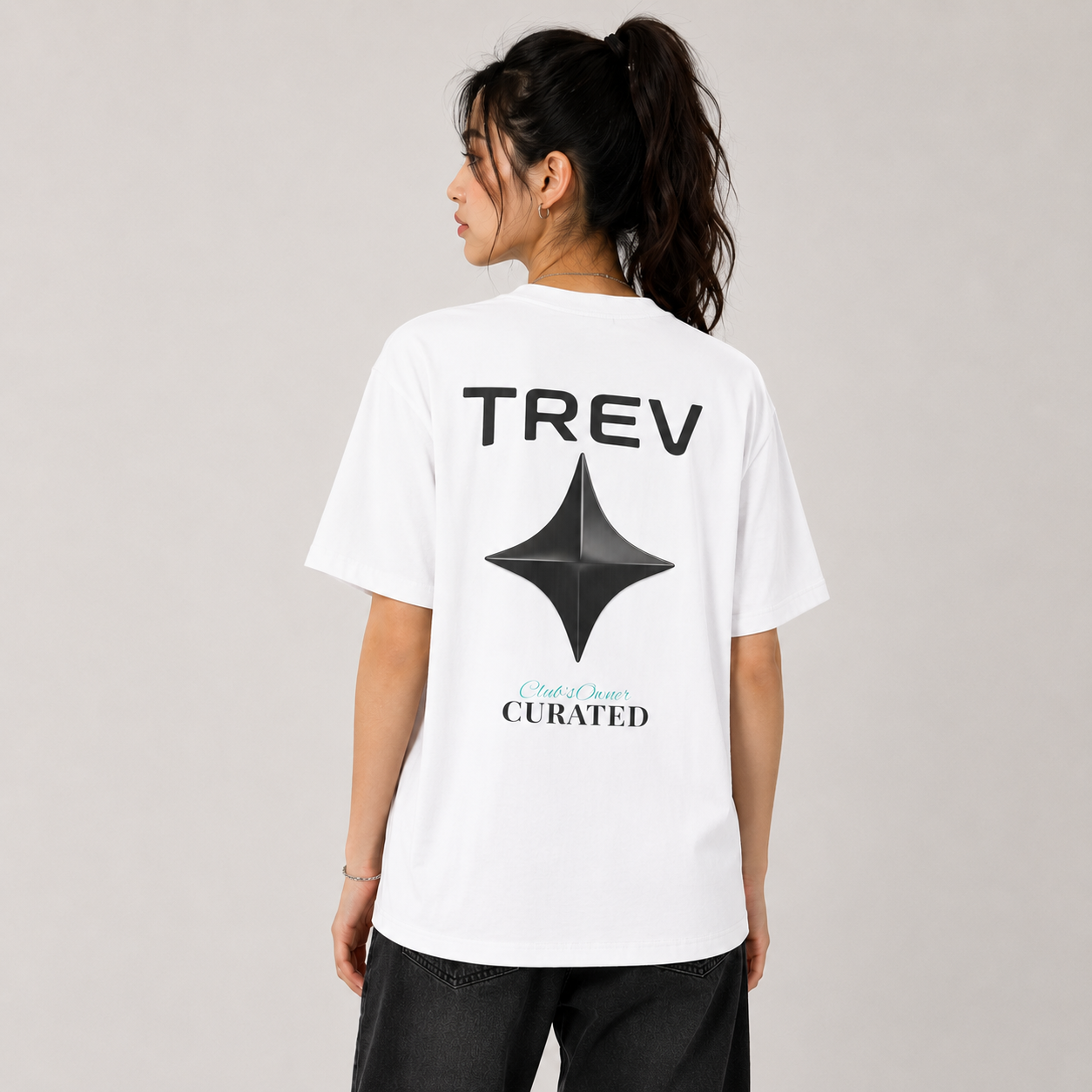 Camiseta blanca (edición limitada) del propietario de TREV Club