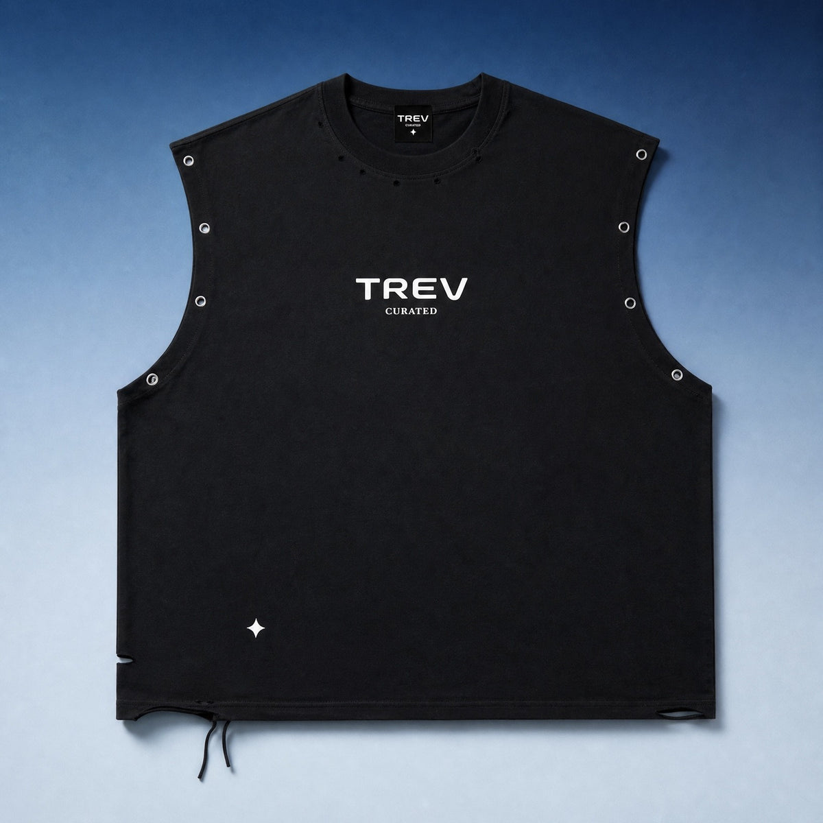 TREV Curated Men's Distressed Grommet Eyelet Tank Top