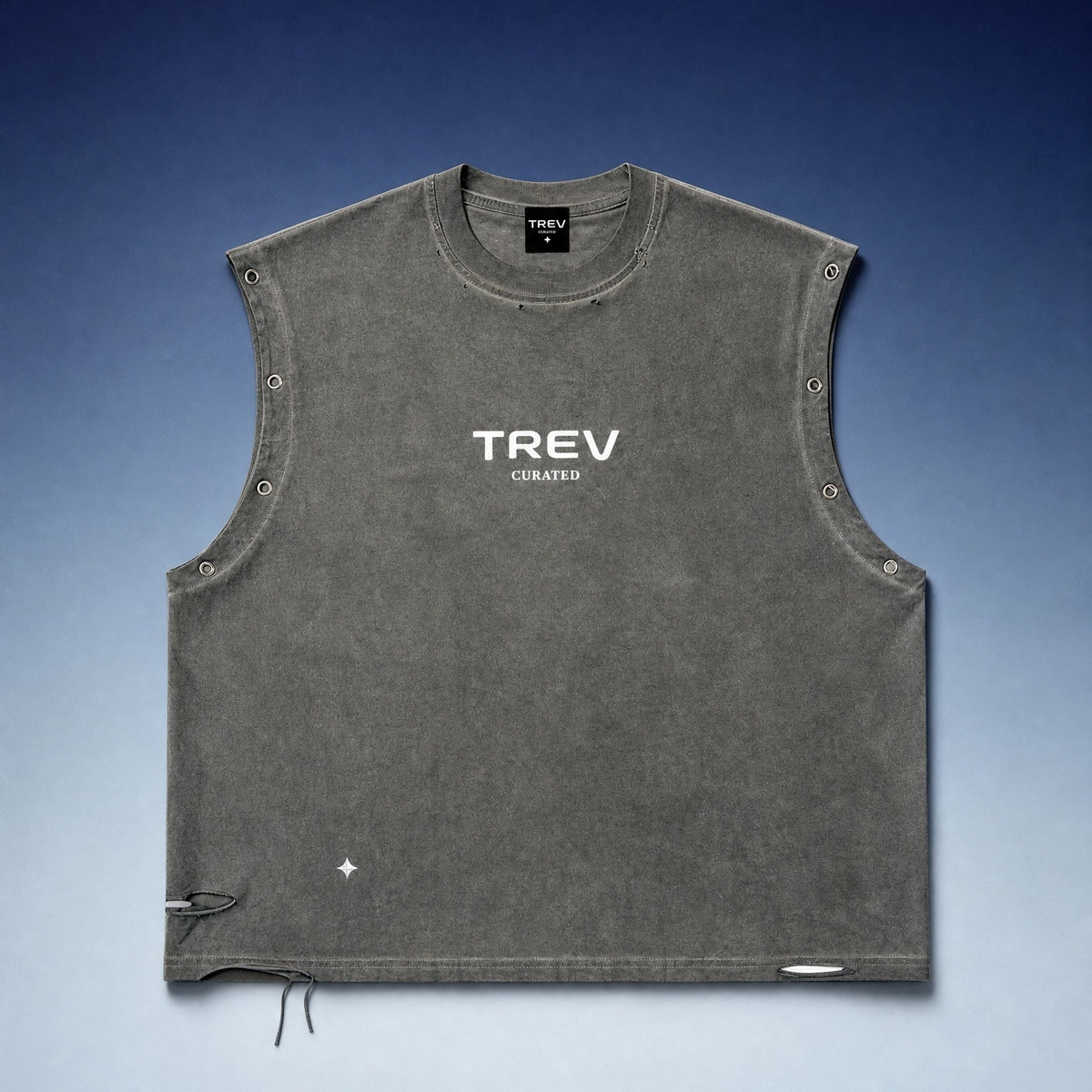 TREV Curated Men's Distressed Grommet Eyelet Tank Top