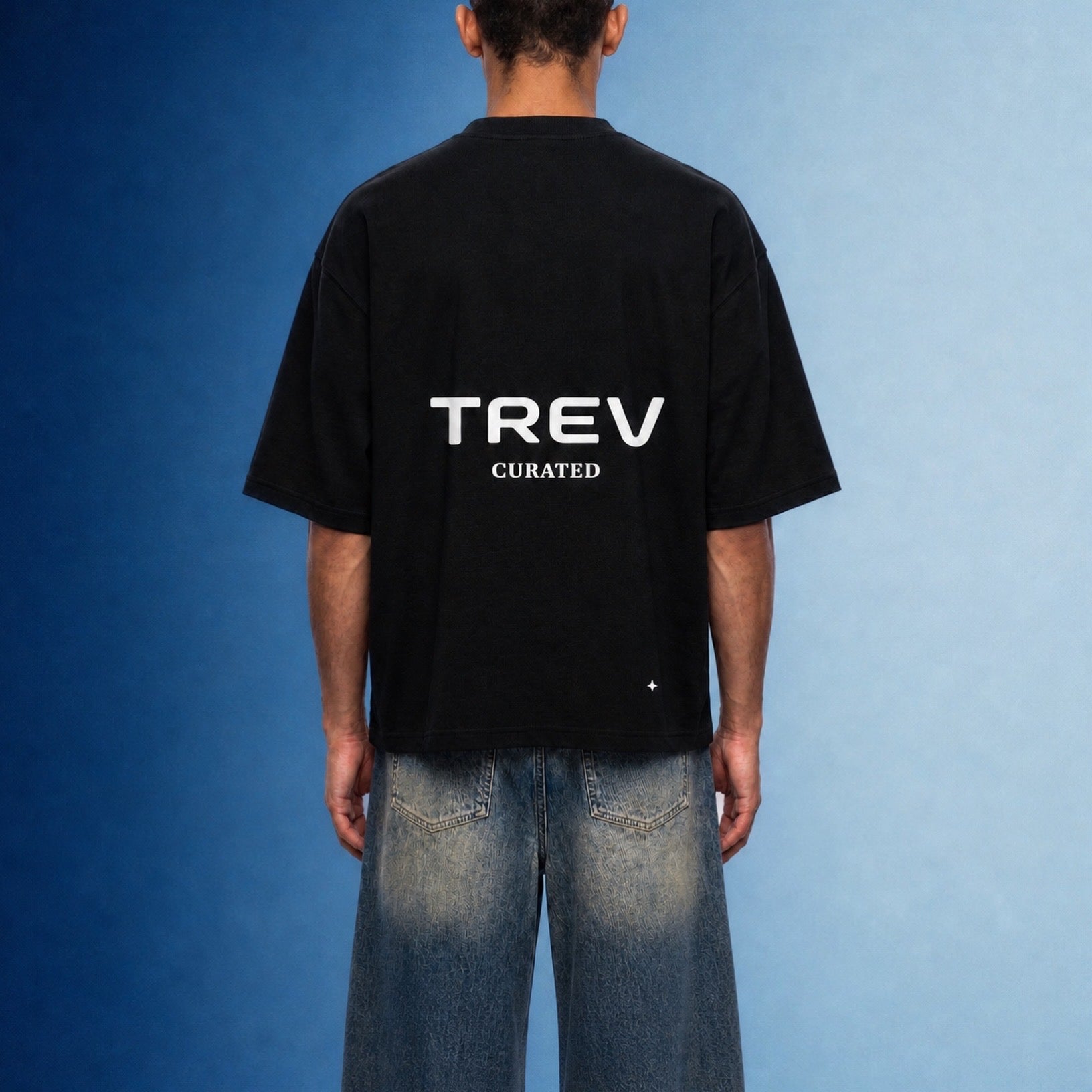 TREV Curated Unisex Black Essential Boxy T-Shirt