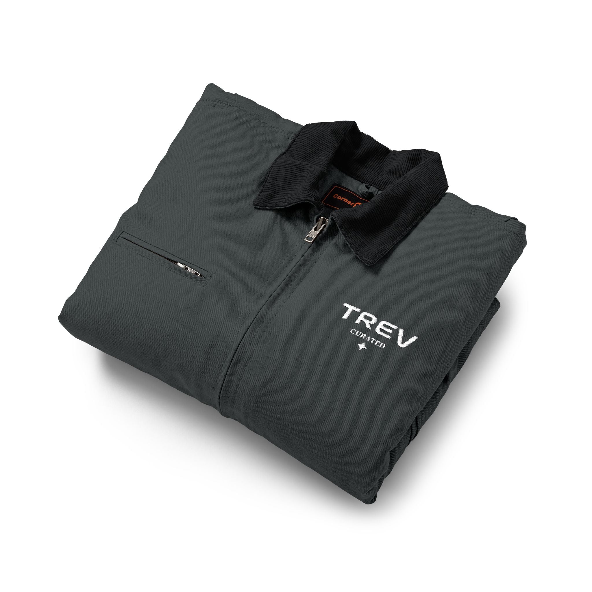 Chaqueta de trabajo negra de gran gramaje TREV Curated
