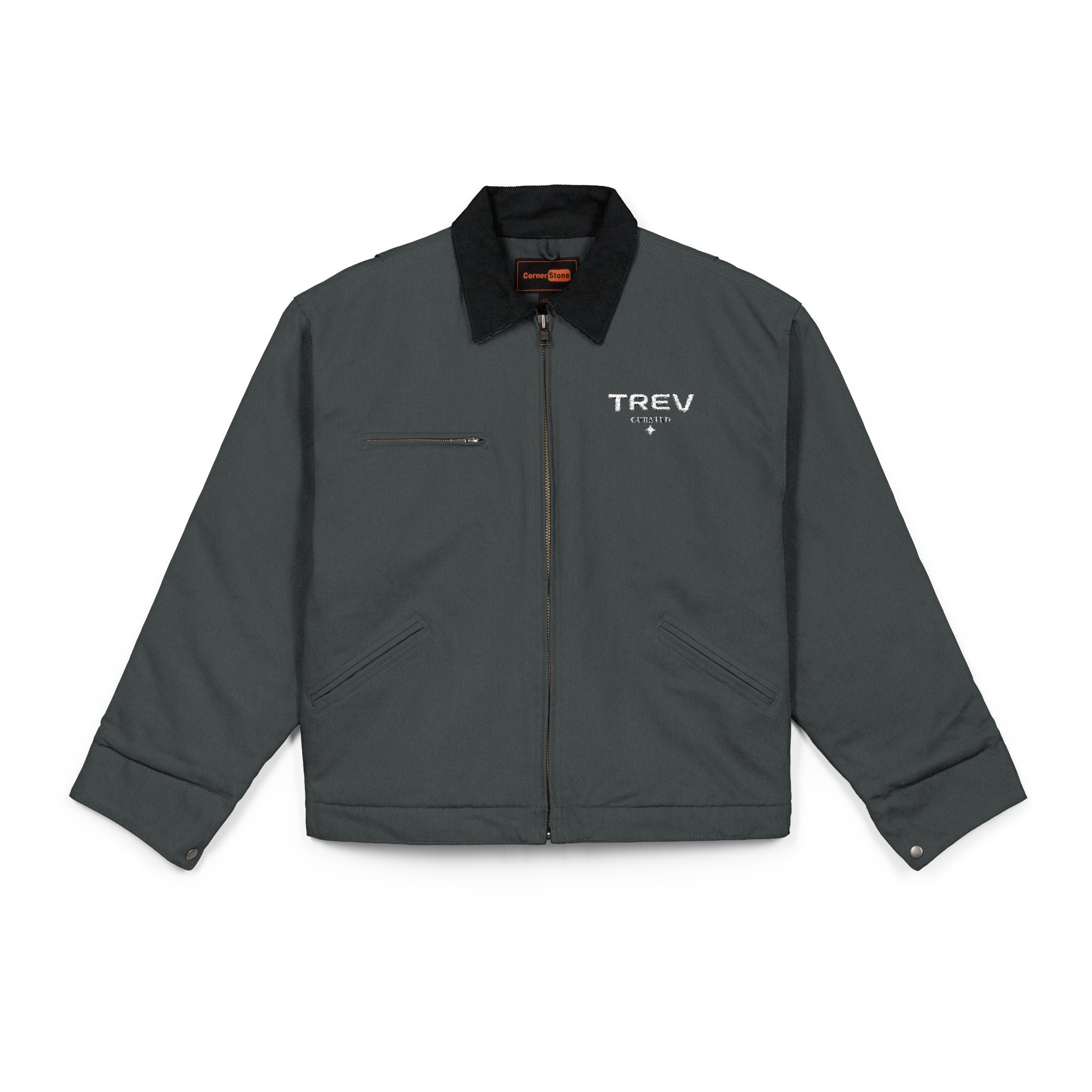 Chaqueta de trabajo negra de gran gramaje TREV Curated