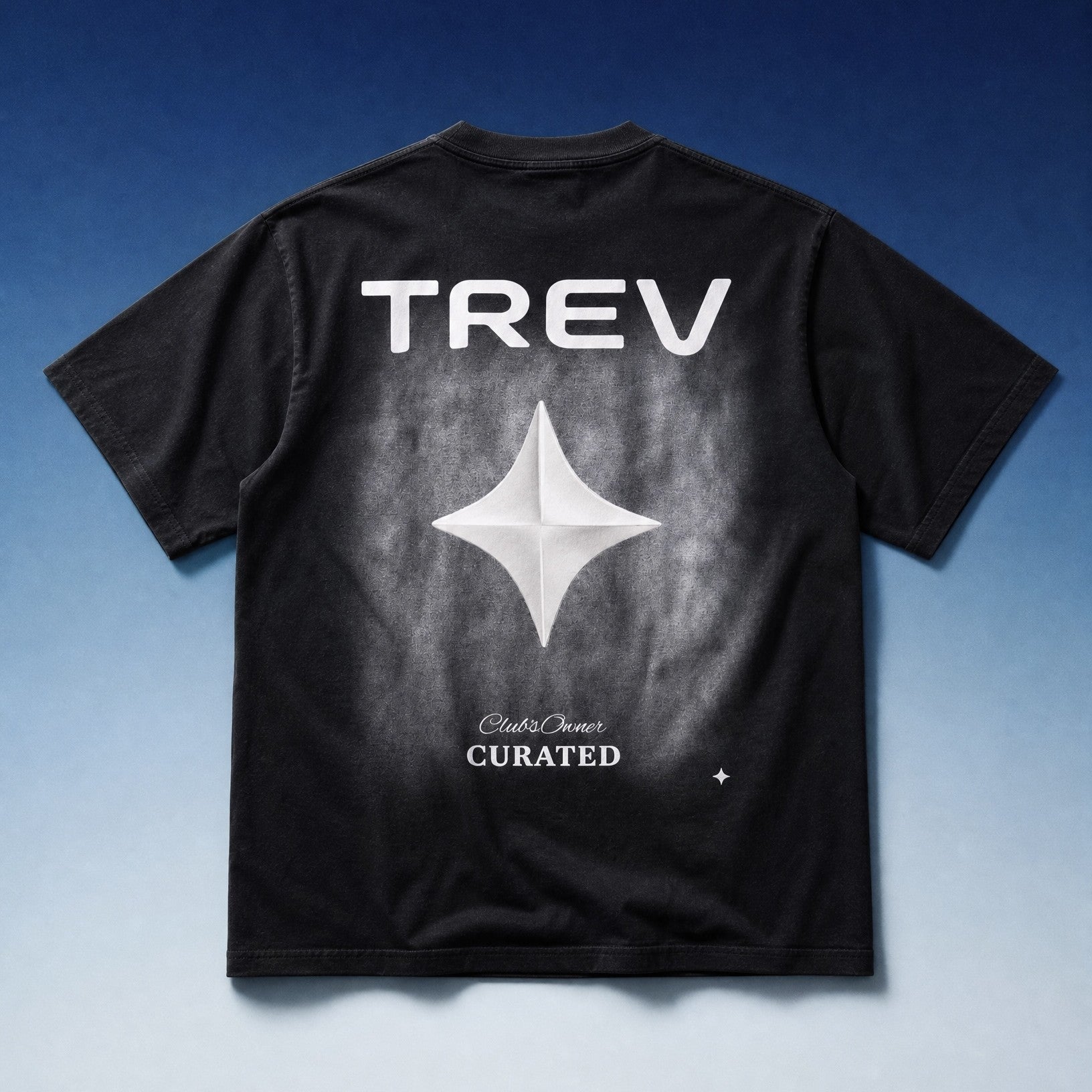 TREV Curated Unisex Club's Owner Vintage Patch Washed T-Shirt