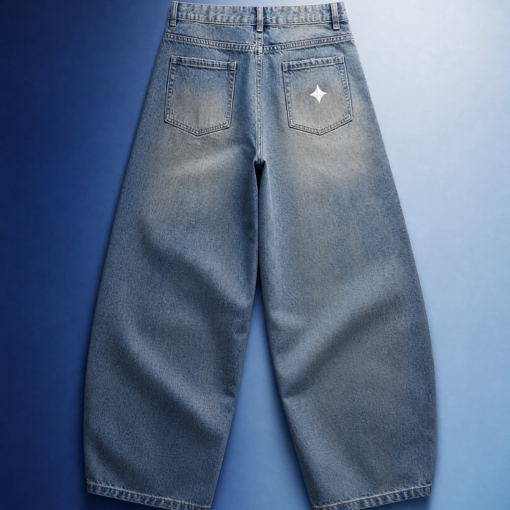 TREV Curated Men Barrel Leg Distressed Jean