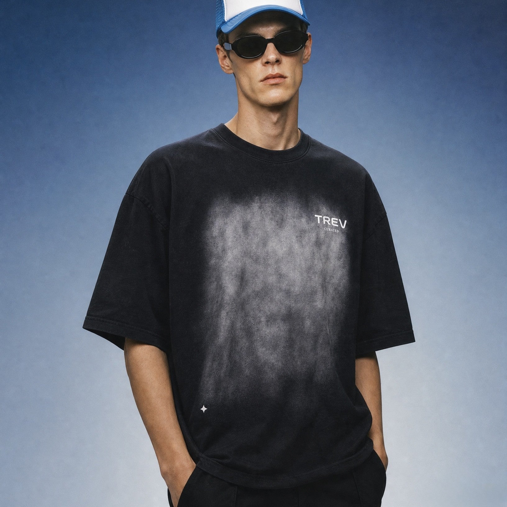 TREV Curated Unisex Club's Owner Vintage Patch Washed T-Shirt