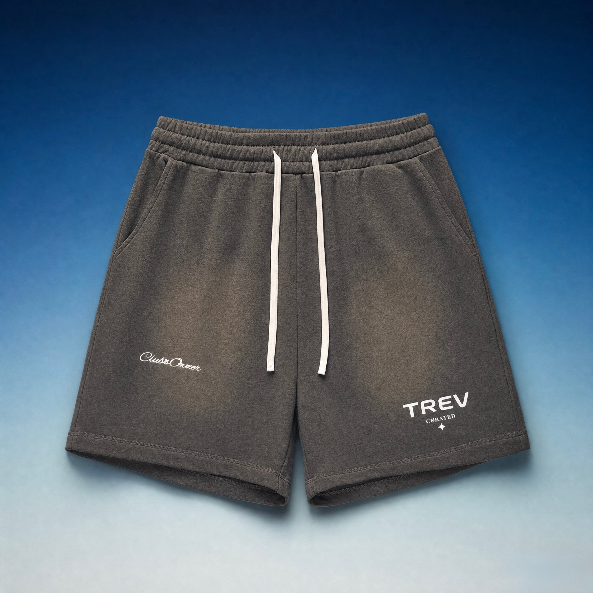 TREV Curated Unisex Club's Owner Sun Fade Raw Edge Short