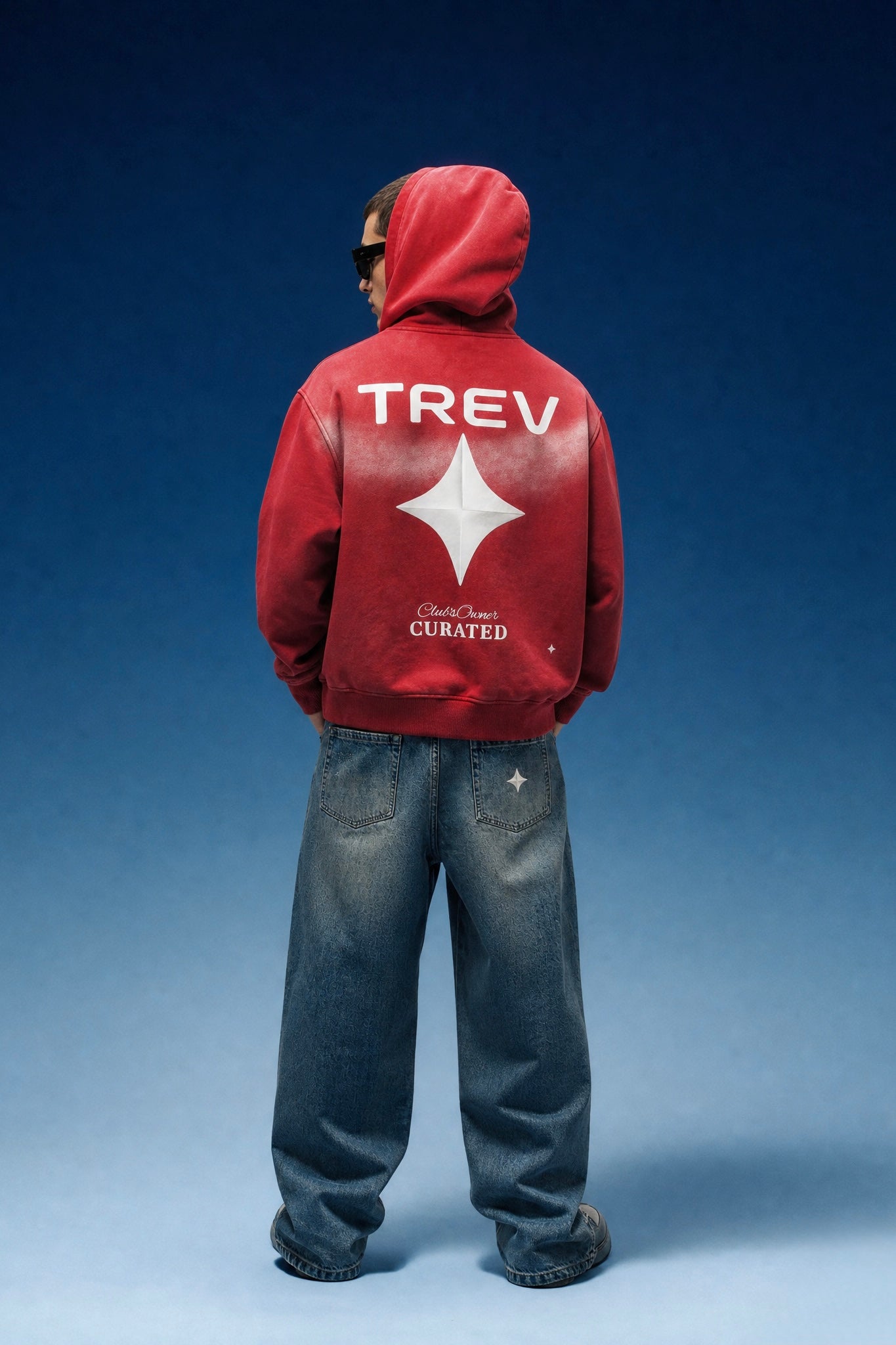 TREV Curated Men Barrel Leg Distressed Jean
