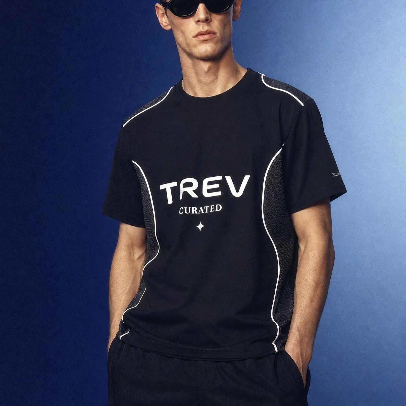 TREV Curated Club's Owner Unisex Air Contrast Panel T-Shirt