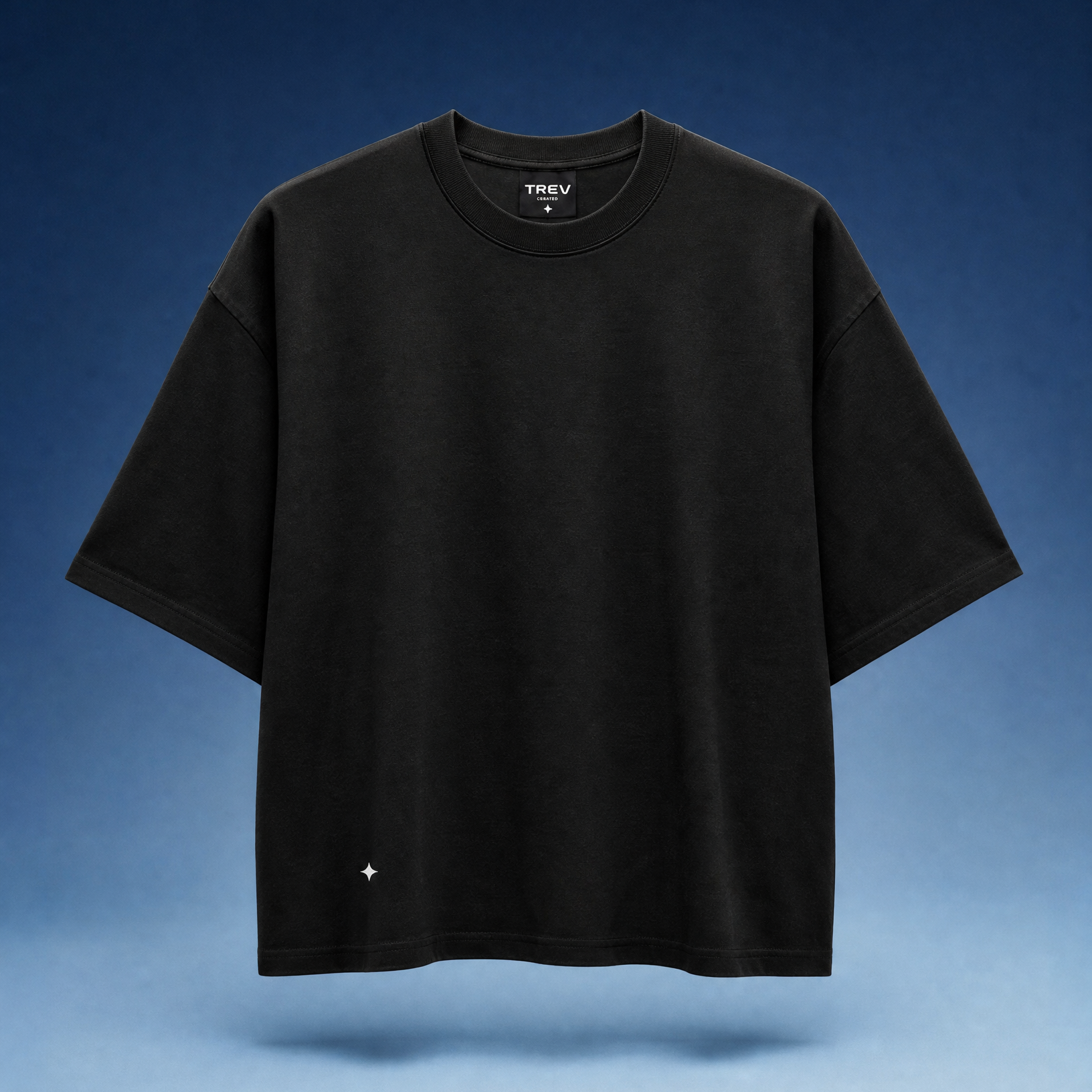 TREV Curated Unisex Black Essential Boxy T-Shirt