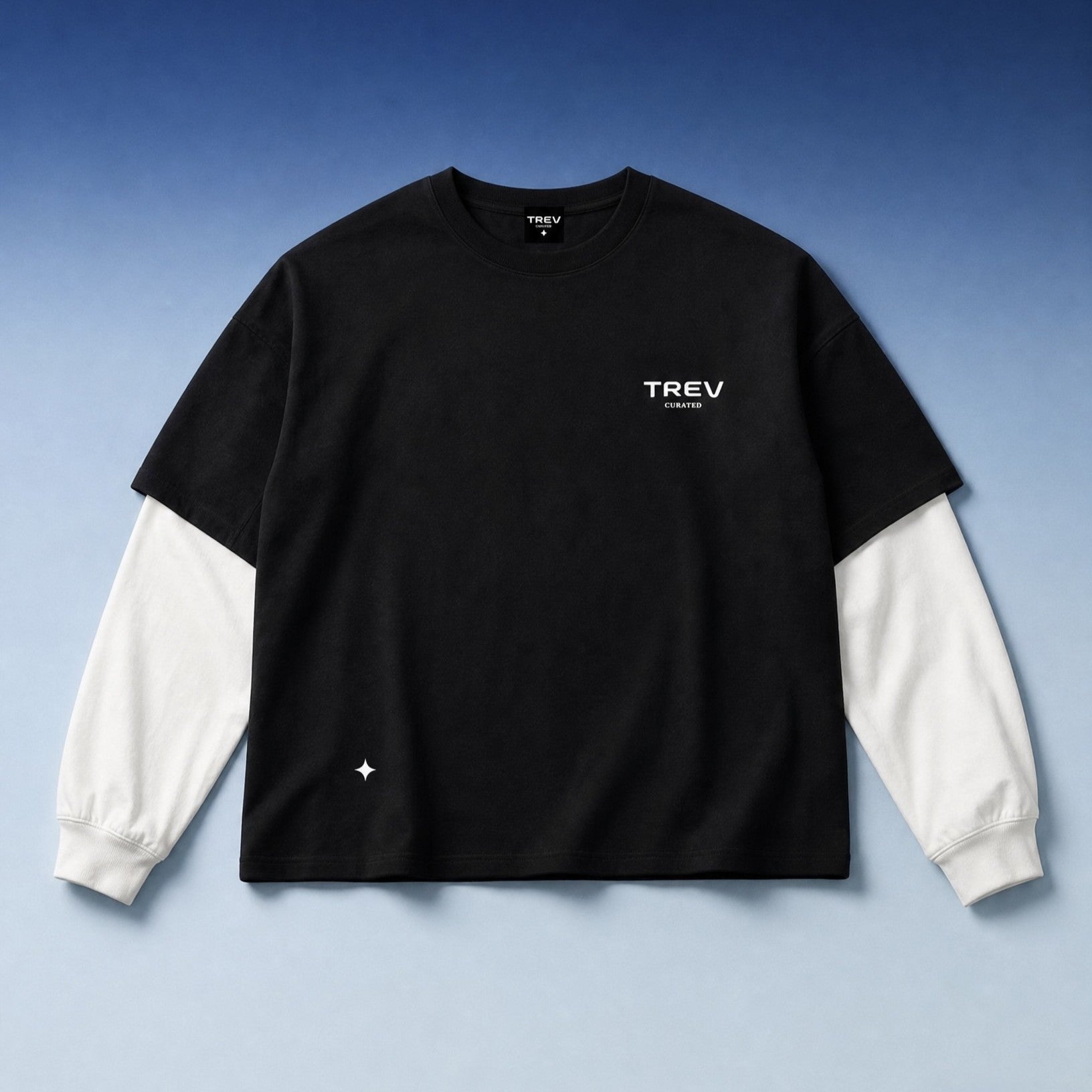 TREV Curated Layered Contrast Long Sleeve T-Shirt