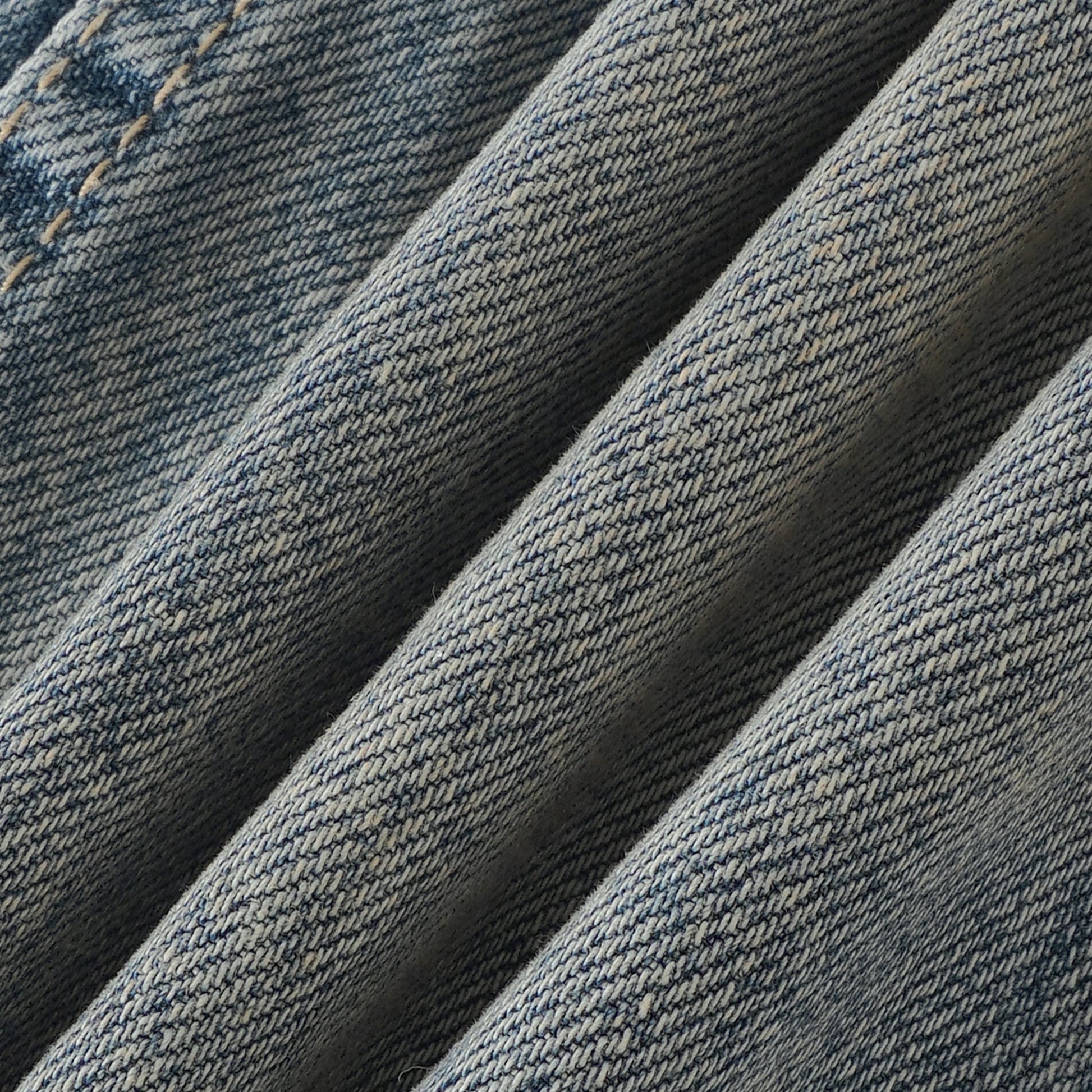 TREV Curated Men's Blue Barrel Distressed Jean