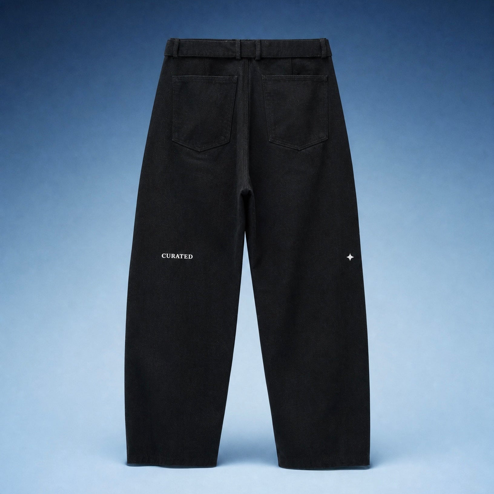 TREV Curated Women's Adjustable Waist Barrel Chino Pants Black 2