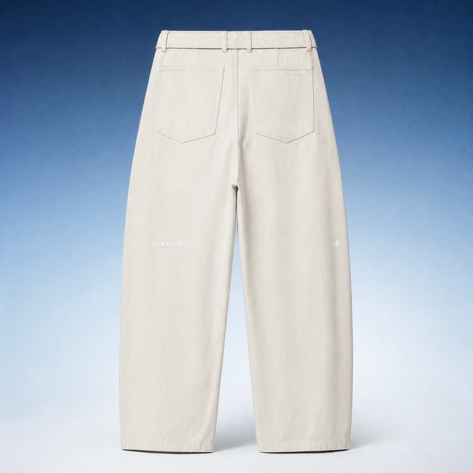 TREV Curated Women's Adjustable Waist Barrel Chino Pants White 2