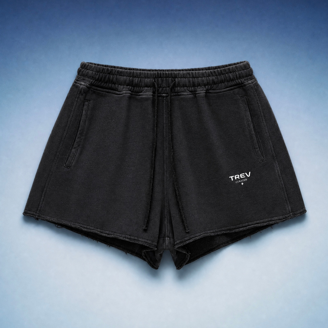 TREV Curated Women's Snow Washed Raw Edge Shorts 1