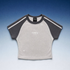 TREV Curated Women's Stripes Raglan Sleeve Crop T-Shirts 3