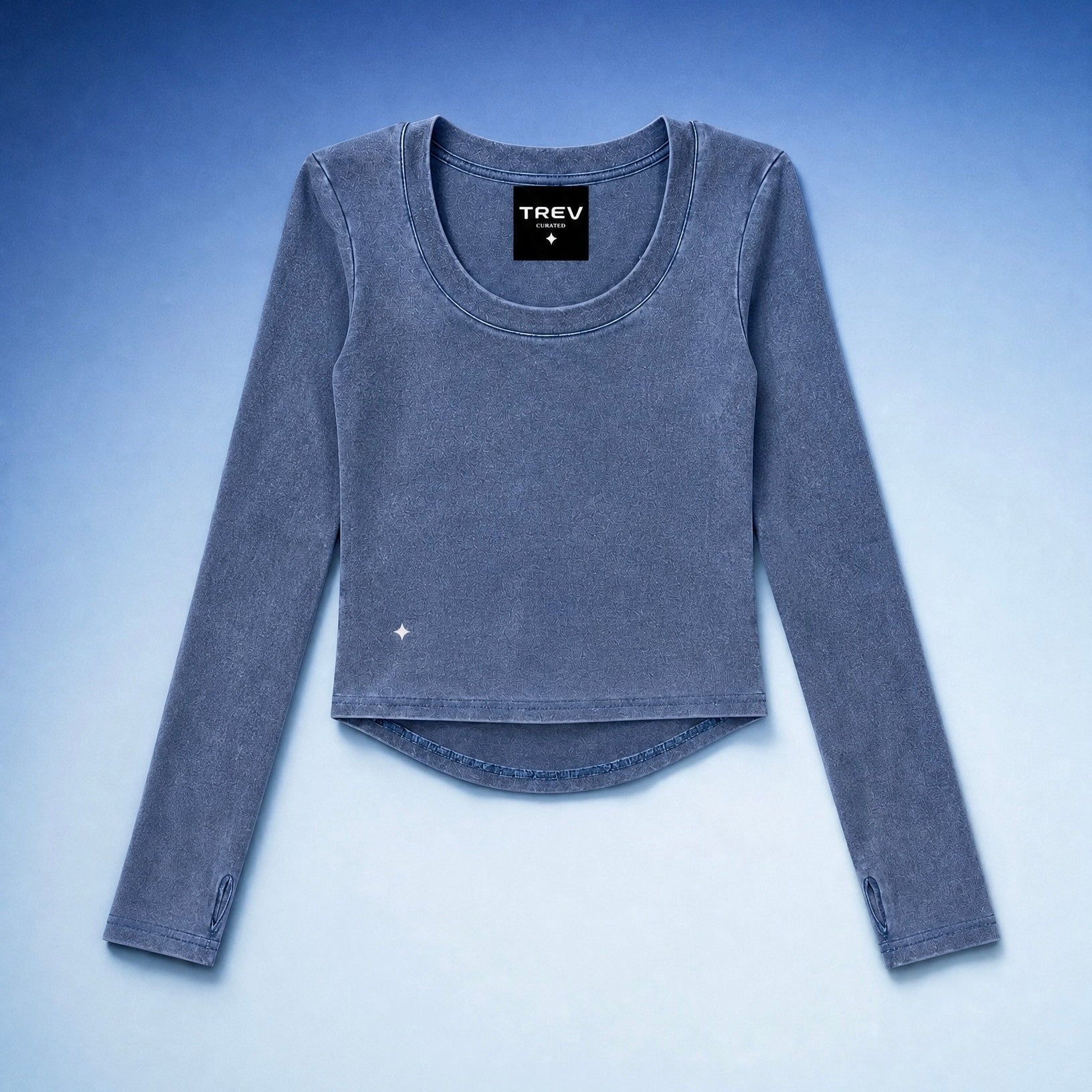 TREV Curated Women’s Vintage Crop Long Sleeve T-Shirts 3