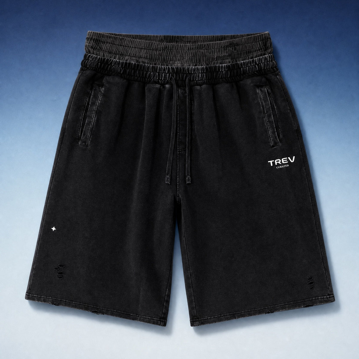 TREV Curated Men's Camo Double Waistband Vintage Wide Shorts