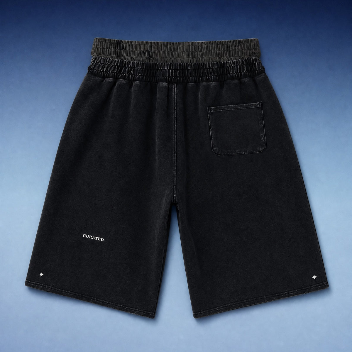 TREV Curated Men's Camo Double Waistband Vintage Wide Shorts