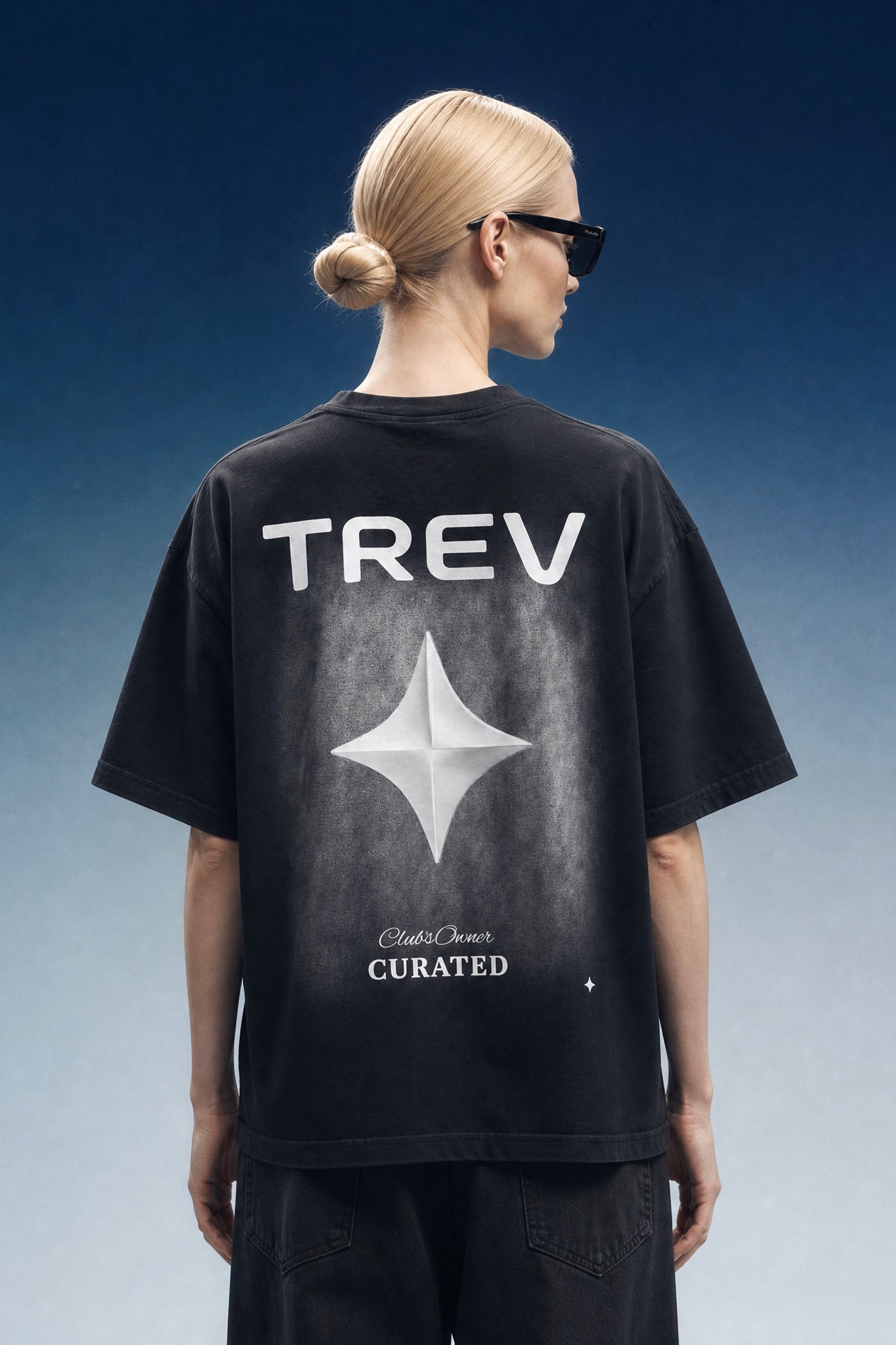 TREV Curated Unisex Club's Owner Vintage Patch Washed T-Shirt
