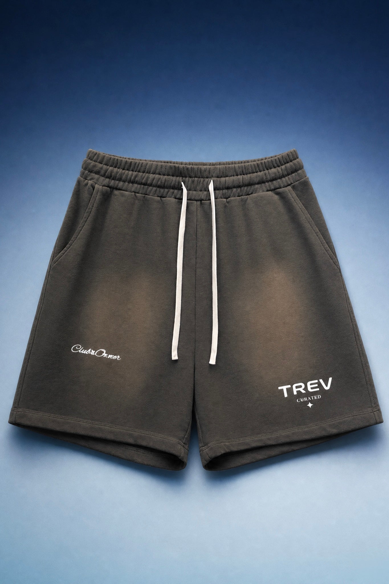 TREV Curated Unisex Club's Owner Sun Fade Raw Edge Short
