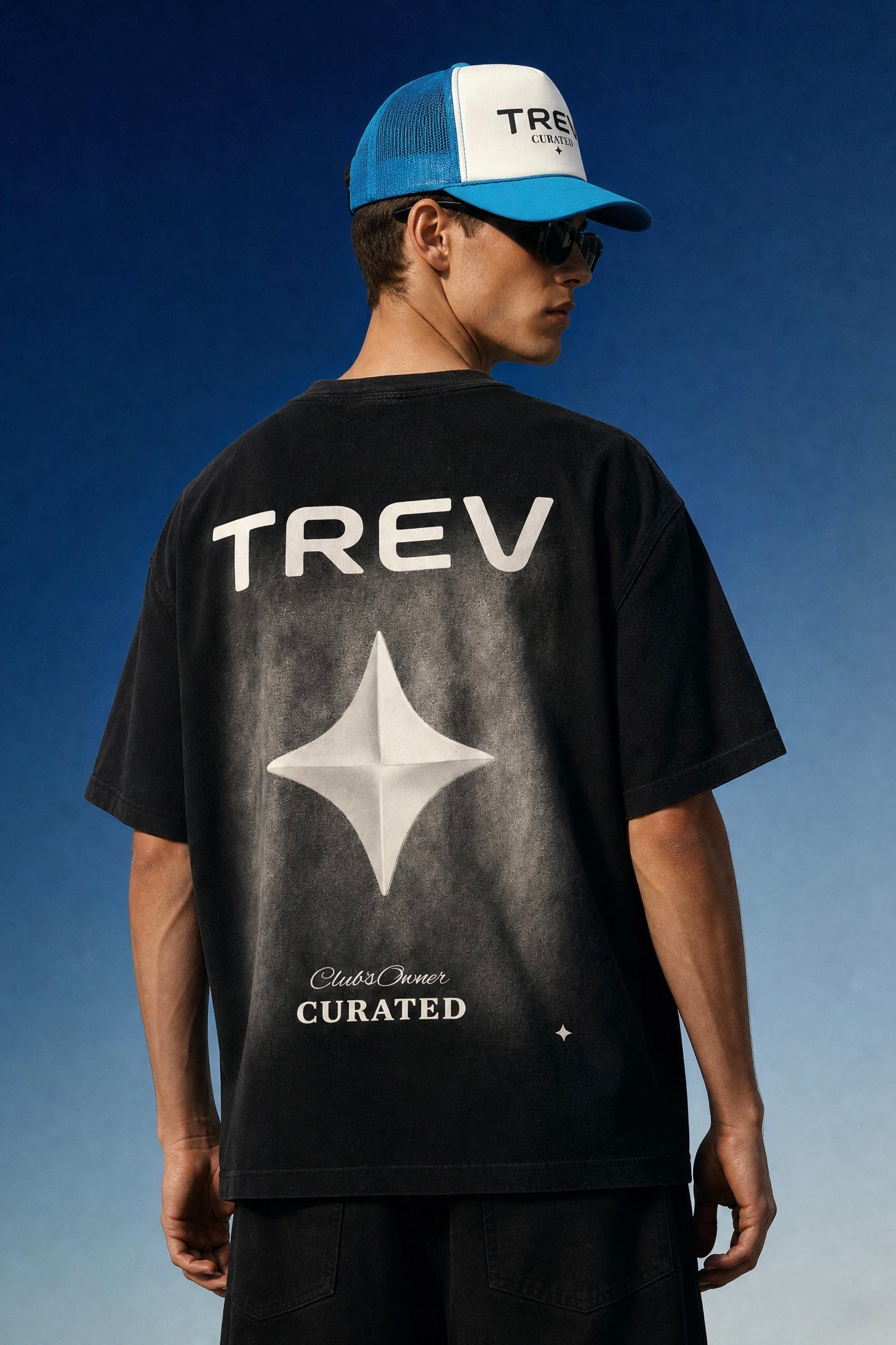 TREV Curated Unisex Club's Owner Vintage Patch Washed T-Shirt