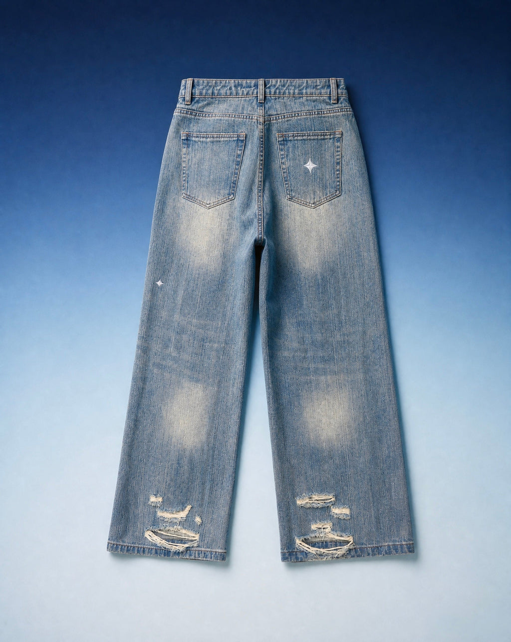 TREV Curated Unisex Vintage Wash Distressed Jean