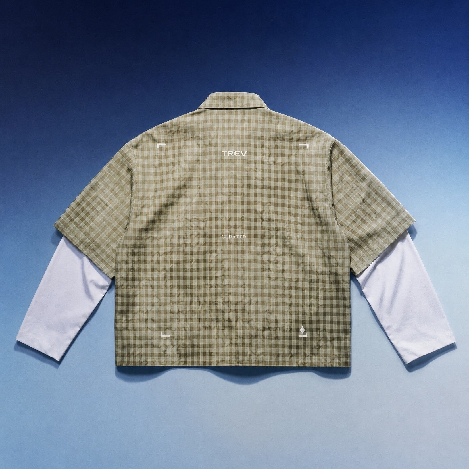 TREV Curated Unisex Acid Plaid Layers Sleeves Shirts