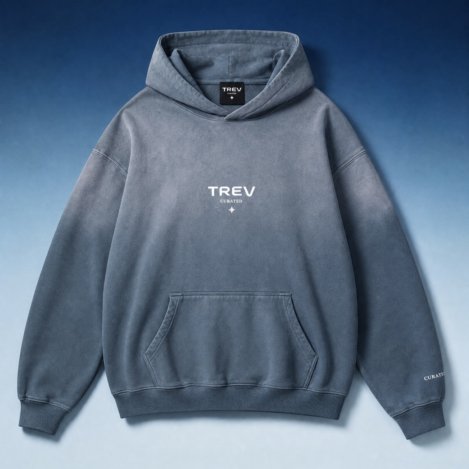 TREV Curated Unisex Heavyweight Sunfade Oversized Hoodies