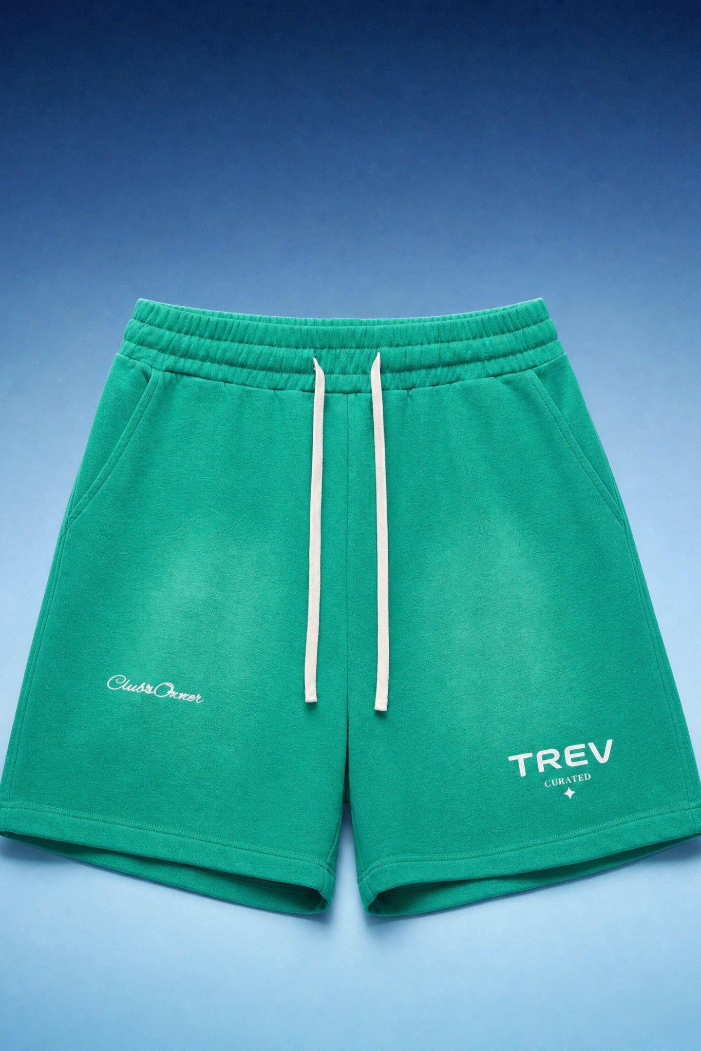 TREV Curated Unisex Club's Owner Sun Fade Raw Edge Short