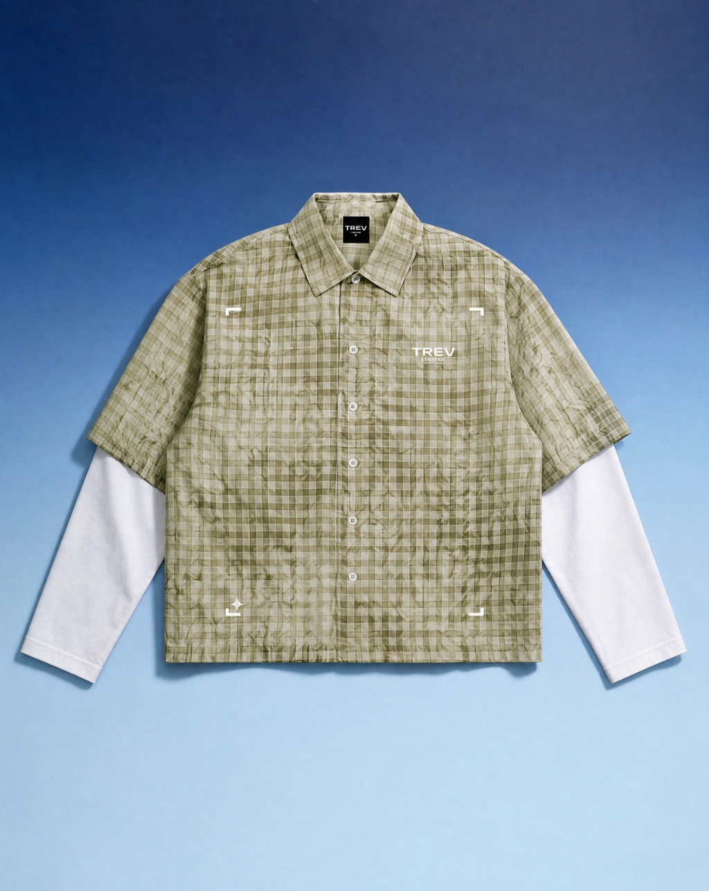 (PRE-ORDER) TREV Curated Unisex Acid Plaid Layers Sleeves Shirts
