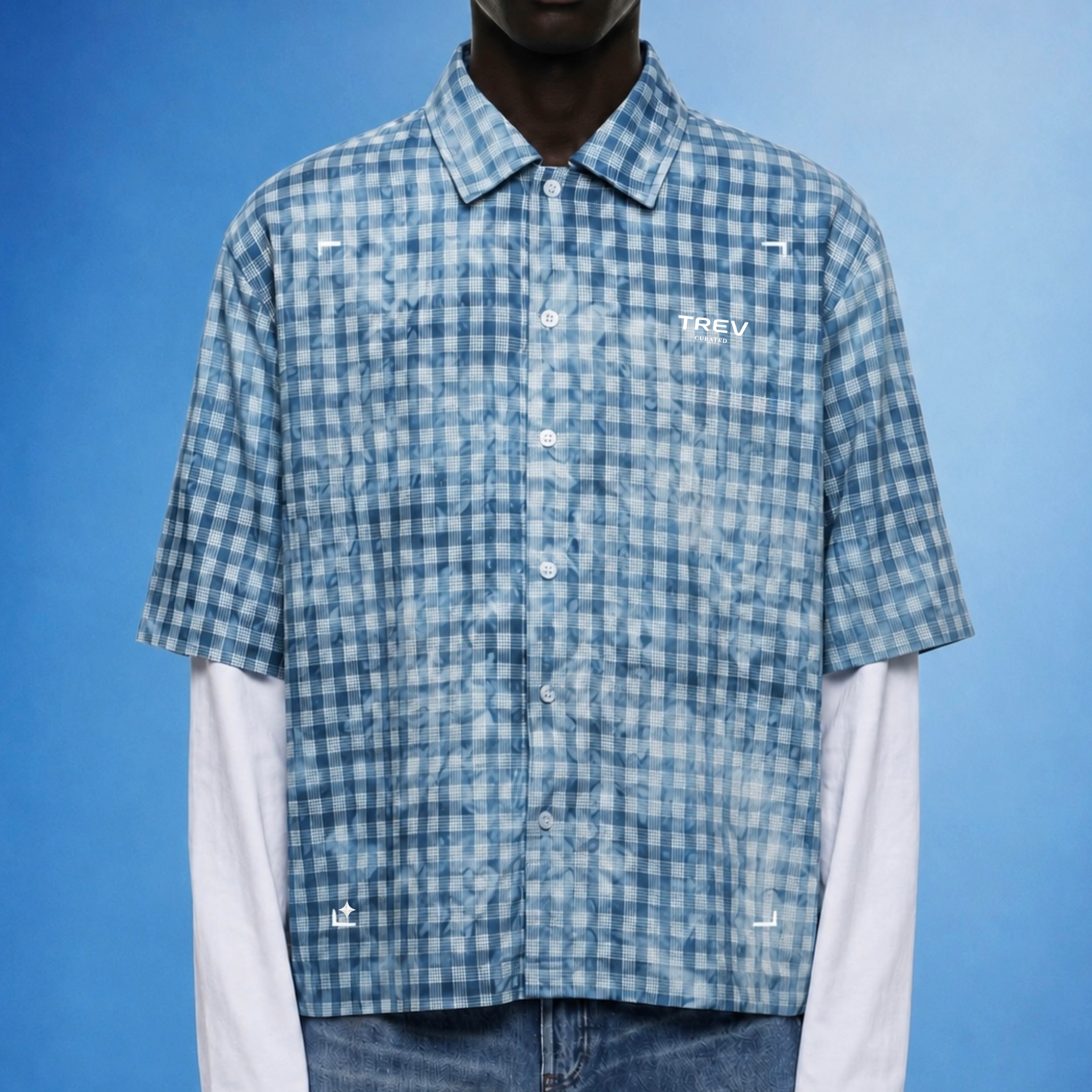 TREV Curated Unisex Acid Plaid Layers Sleeves Shirts