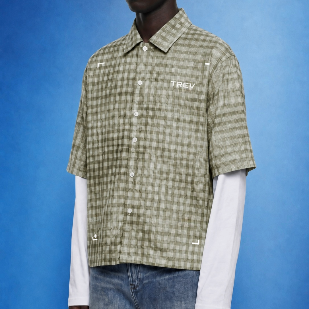TREV Curated Unisex Acid Plaid Layers Sleeves Shirts